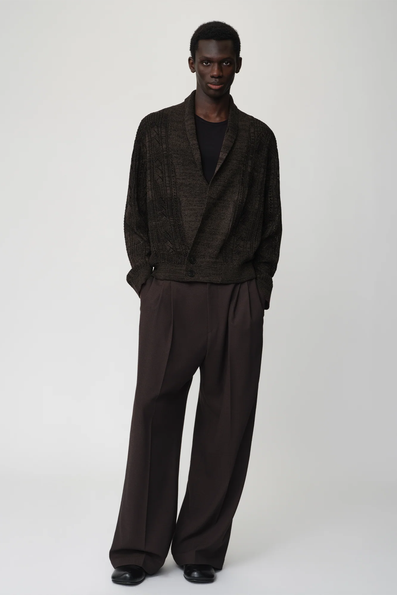 OPICLOTH Slouchy Open-Knit Cardigan