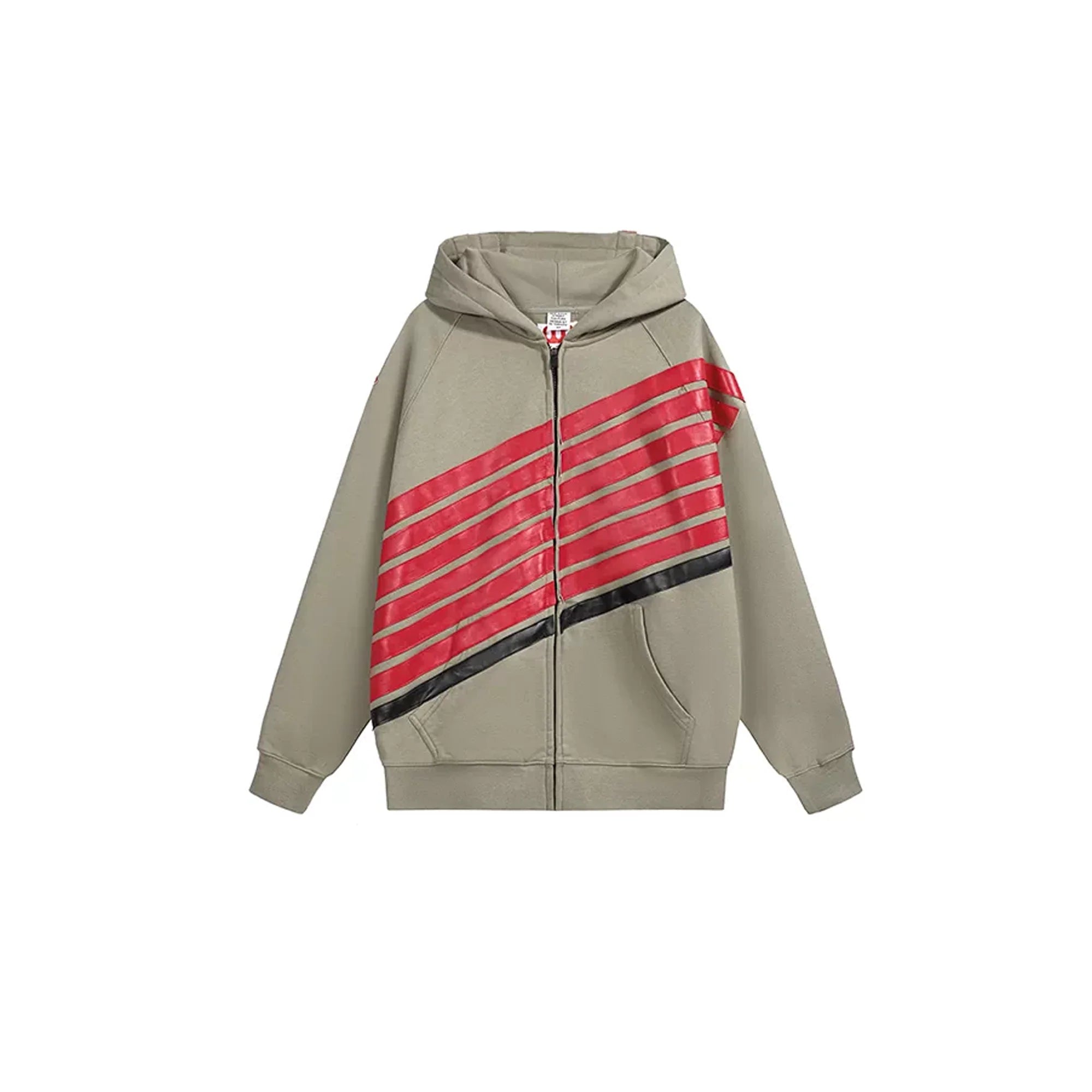 NOTHINGNESS WORLD Four-Stripe Zip-Up Hoodie