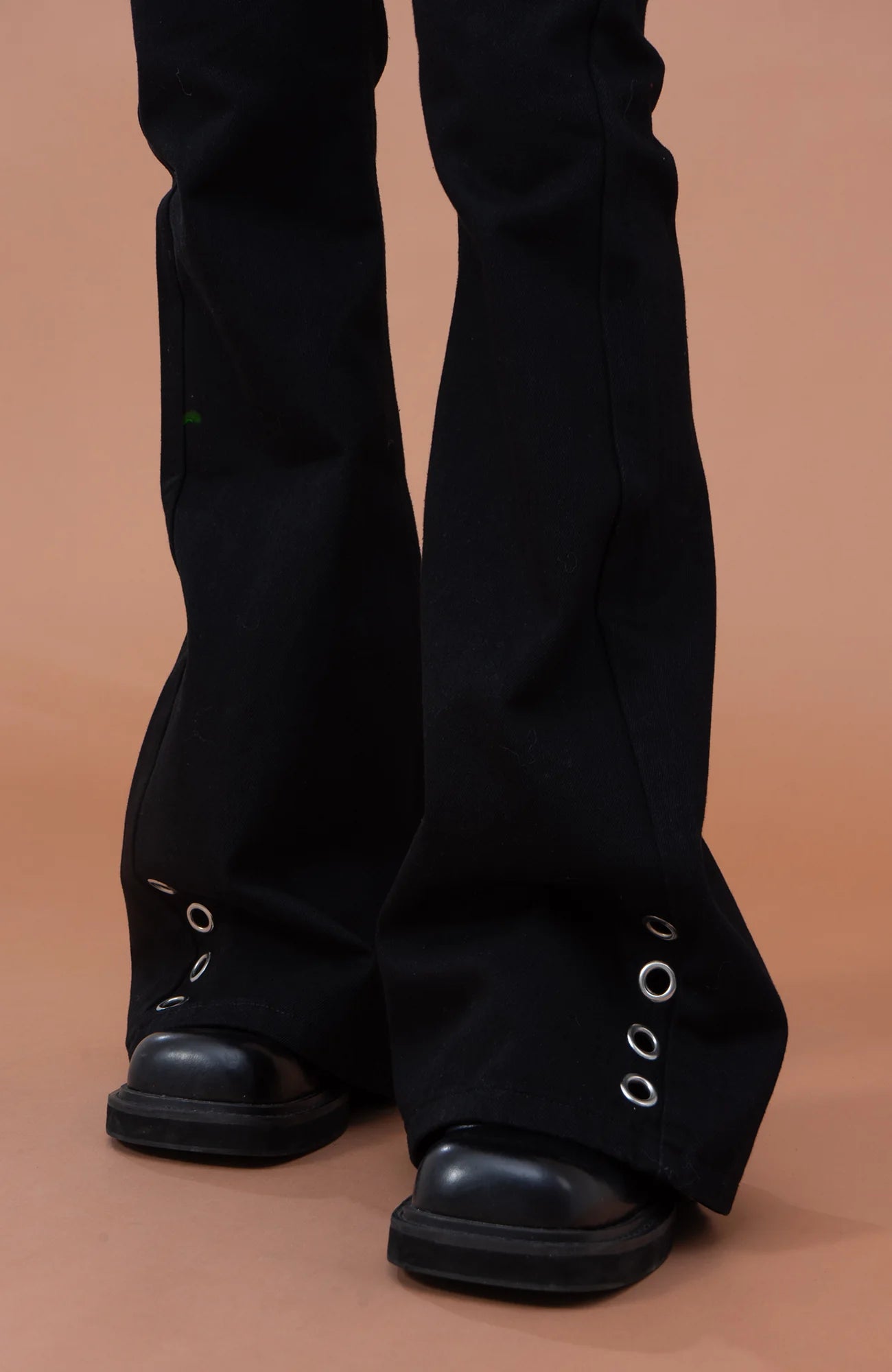 CLP Eyelet-Stud Stacked Hem Flared Jeans