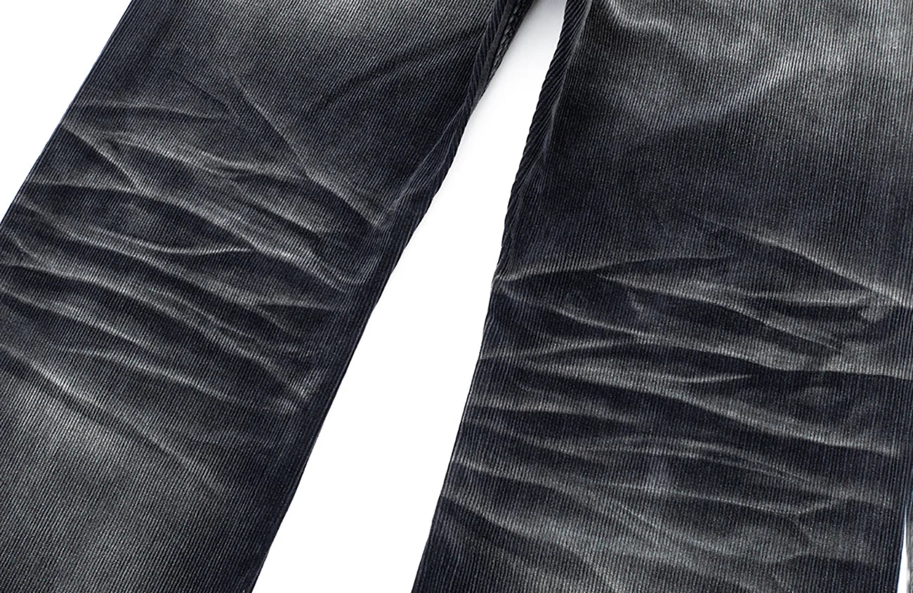IN EXISTENCE Star Embroidered Corduroy Flare Jeans