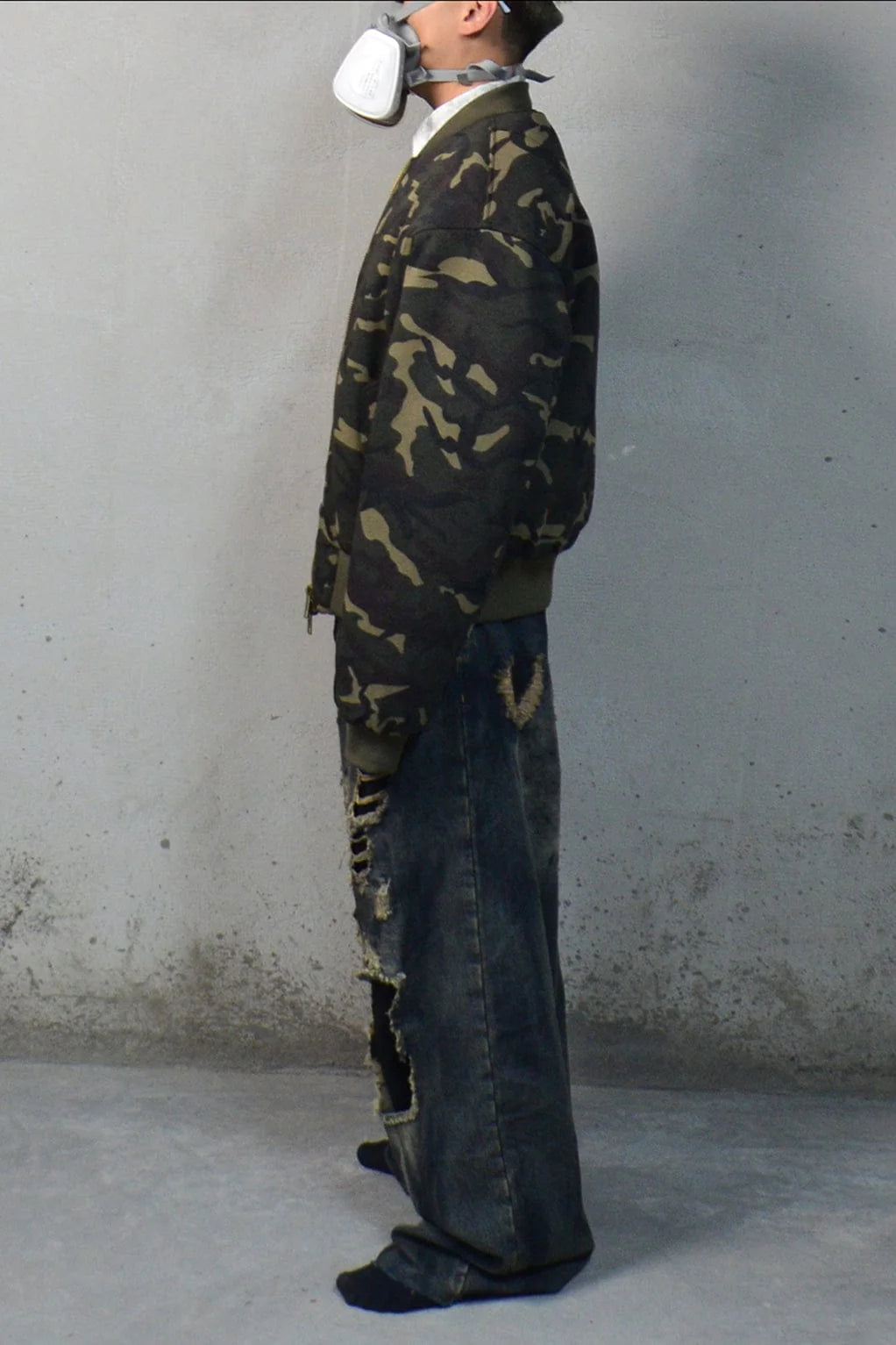 LUUUCAM Classic Camo Bomber Jacket