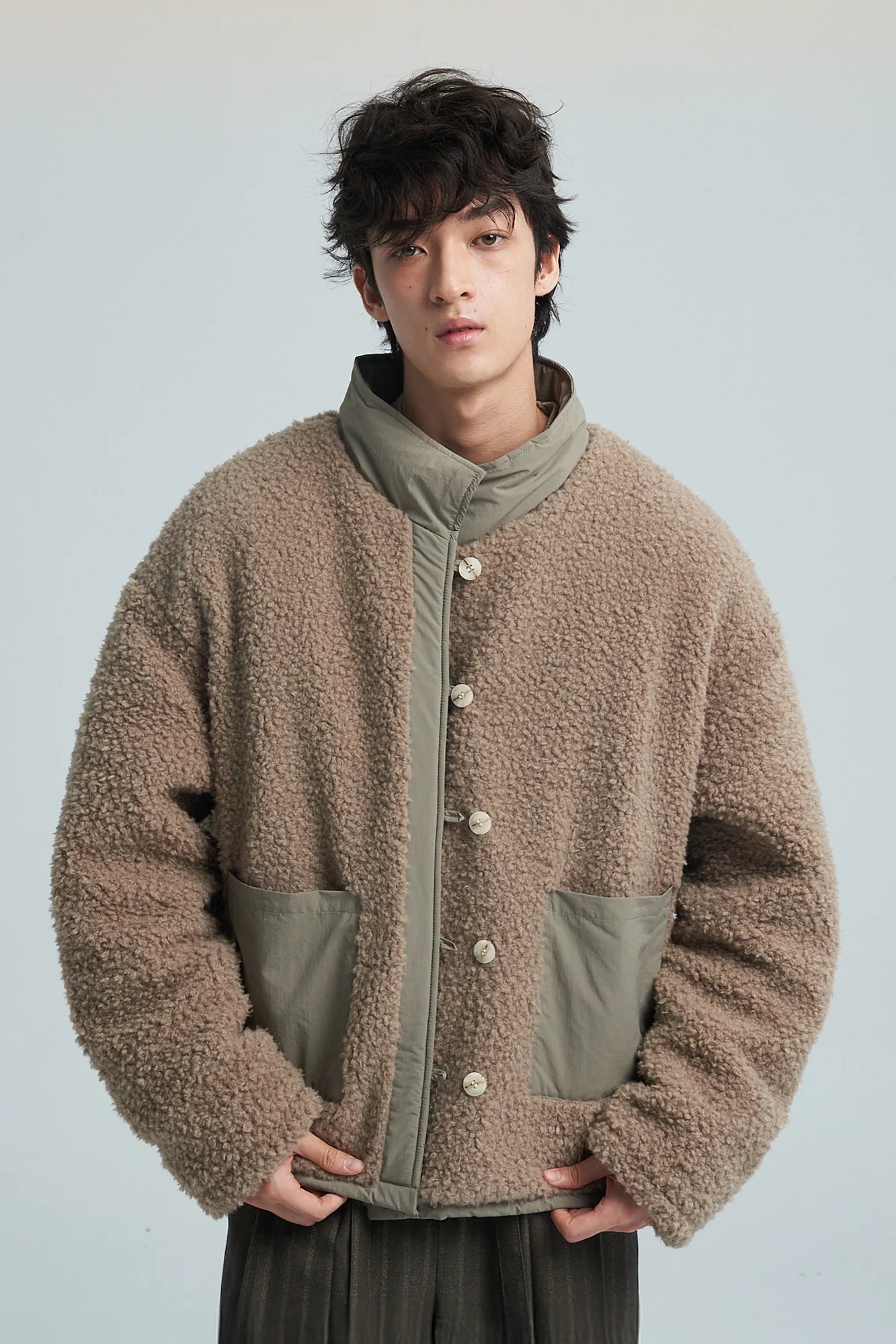 SAME FLOW Reversible Fleece-Lined Puffer
