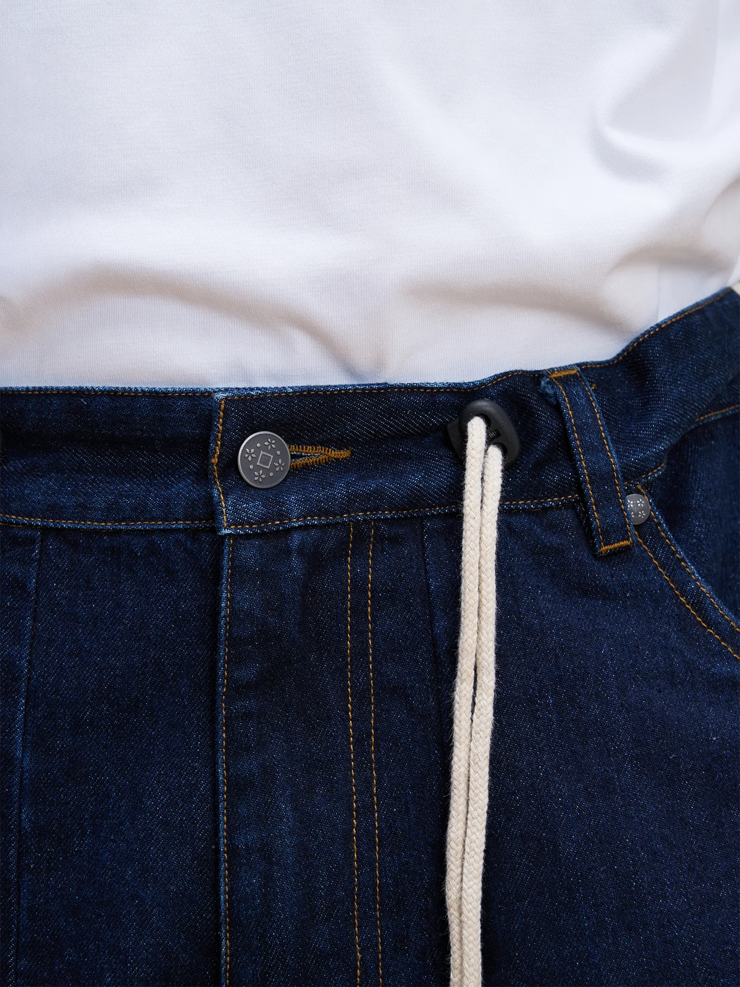 UNLIMITED MOTE Washed Paneled Wide-Leg Jeans
