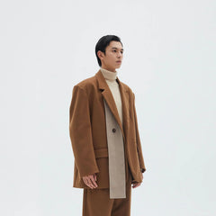 LEONSENSE Spliced Oversized Suit Jacket