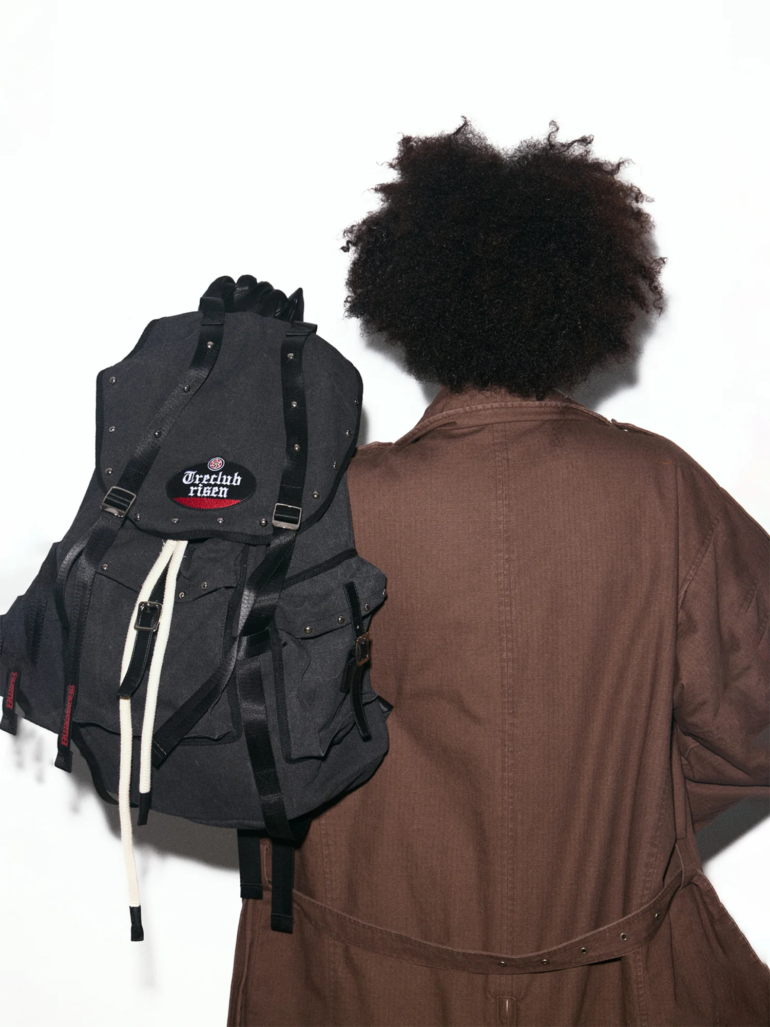 TRECLUB Studded Utility Cargo Backpack