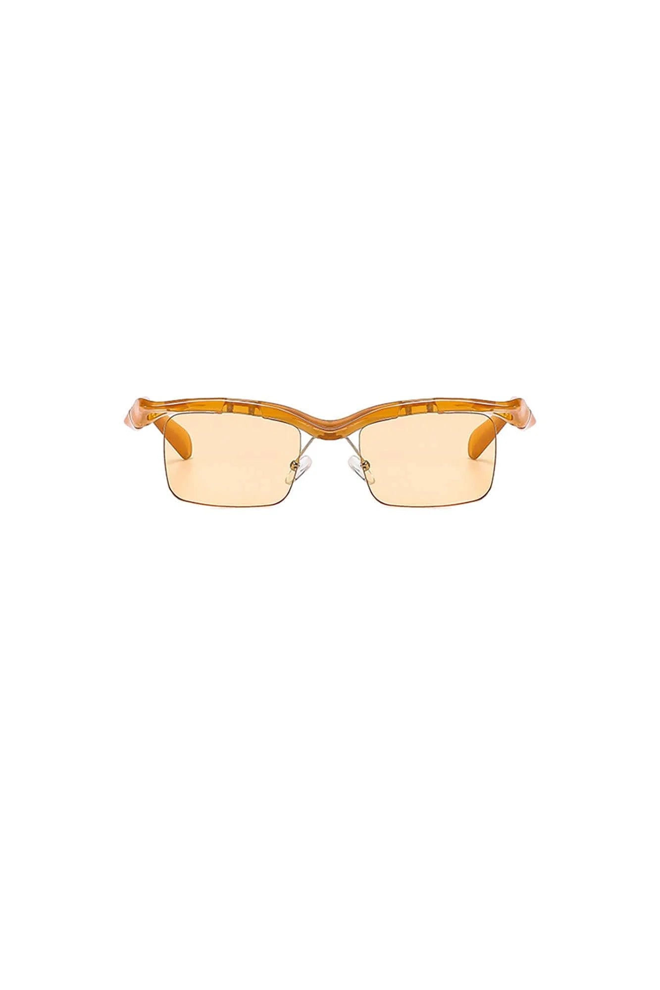 DAMAGE ASIA Streamline Arms Half-Rim Tint Sunglasses