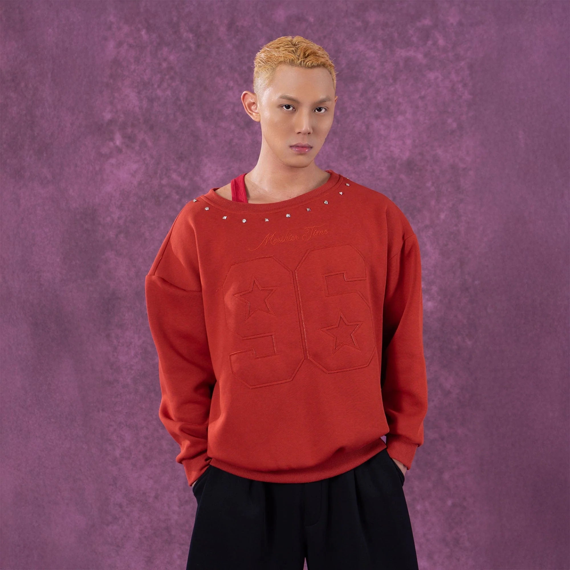 CLP No.96 Patch Studded Sweatshirt