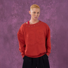 CLP No.96 Patch Studded Sweatshirt
