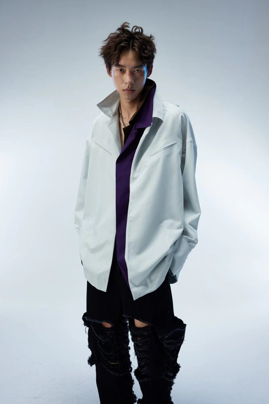 WHISTLEHUNTER Modern Caped Oversized Shirt