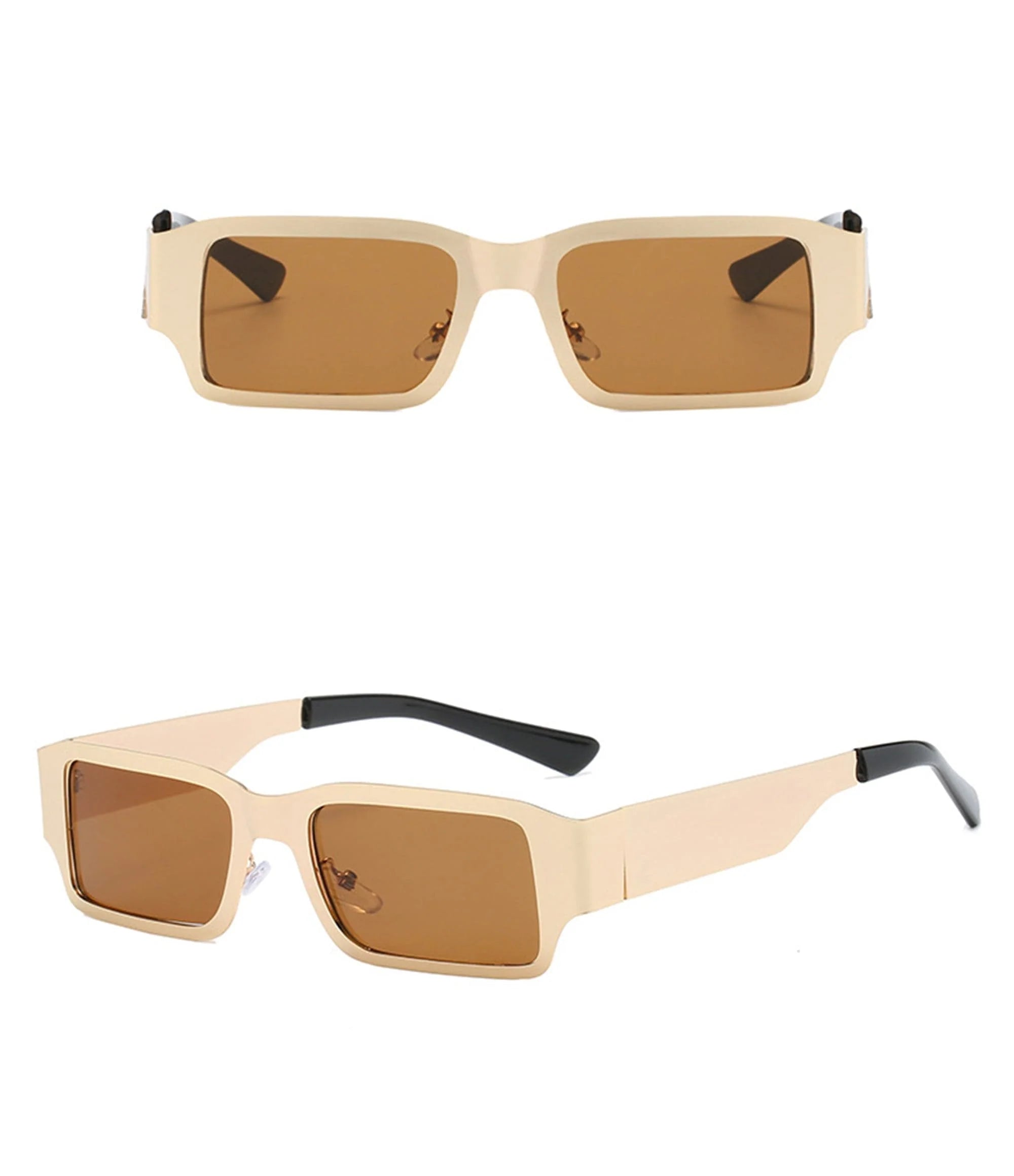 DAMAGE ASIA OPTICALS Metallic Square Frame Sunglasses