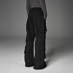 CATSSTAC Multi-Pocket Paneled Drawstring Cargo Pants