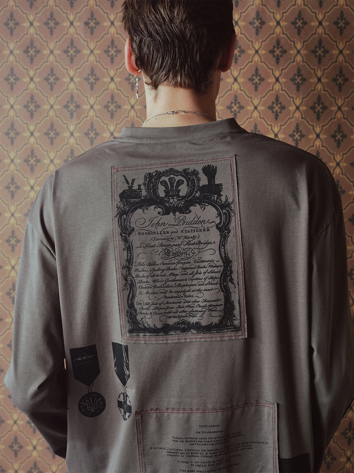 RICHILL Military Graphic Patch Long-Sleeve Tee