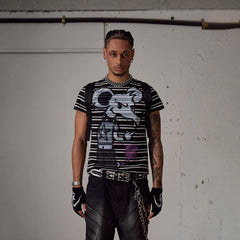 DND4DES The Rat Graffiti Striped T-Shirt