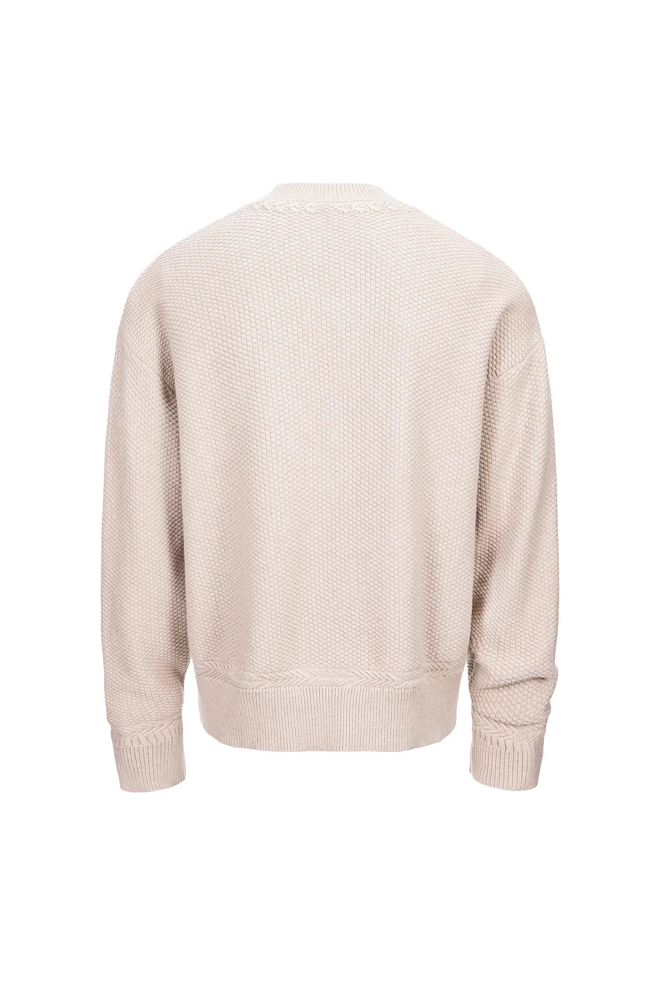 CATSSTAC Wheat-Weave V-Neck Oversized Sweater