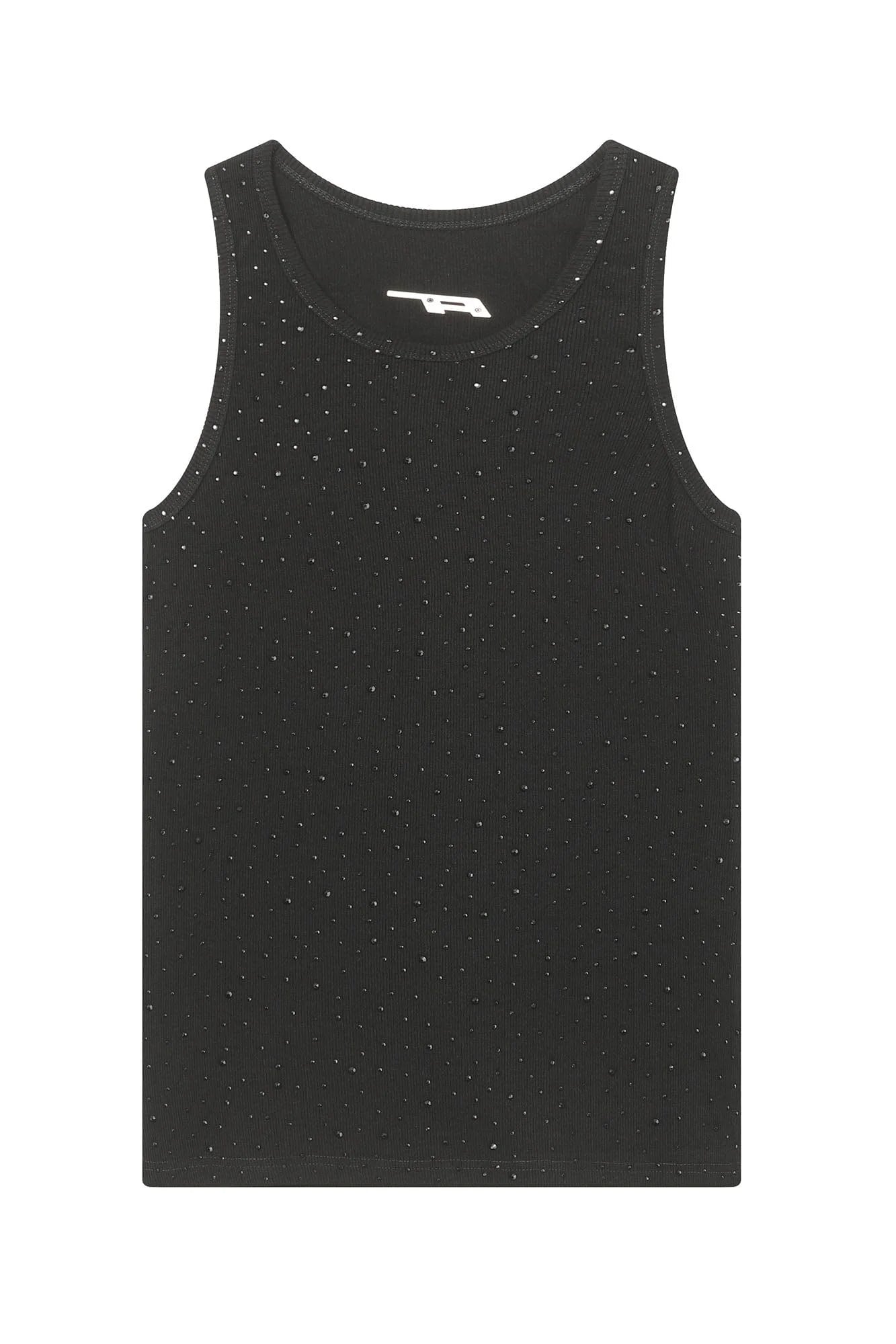 CLP Sparkle Diamond Ribbed Tank Top