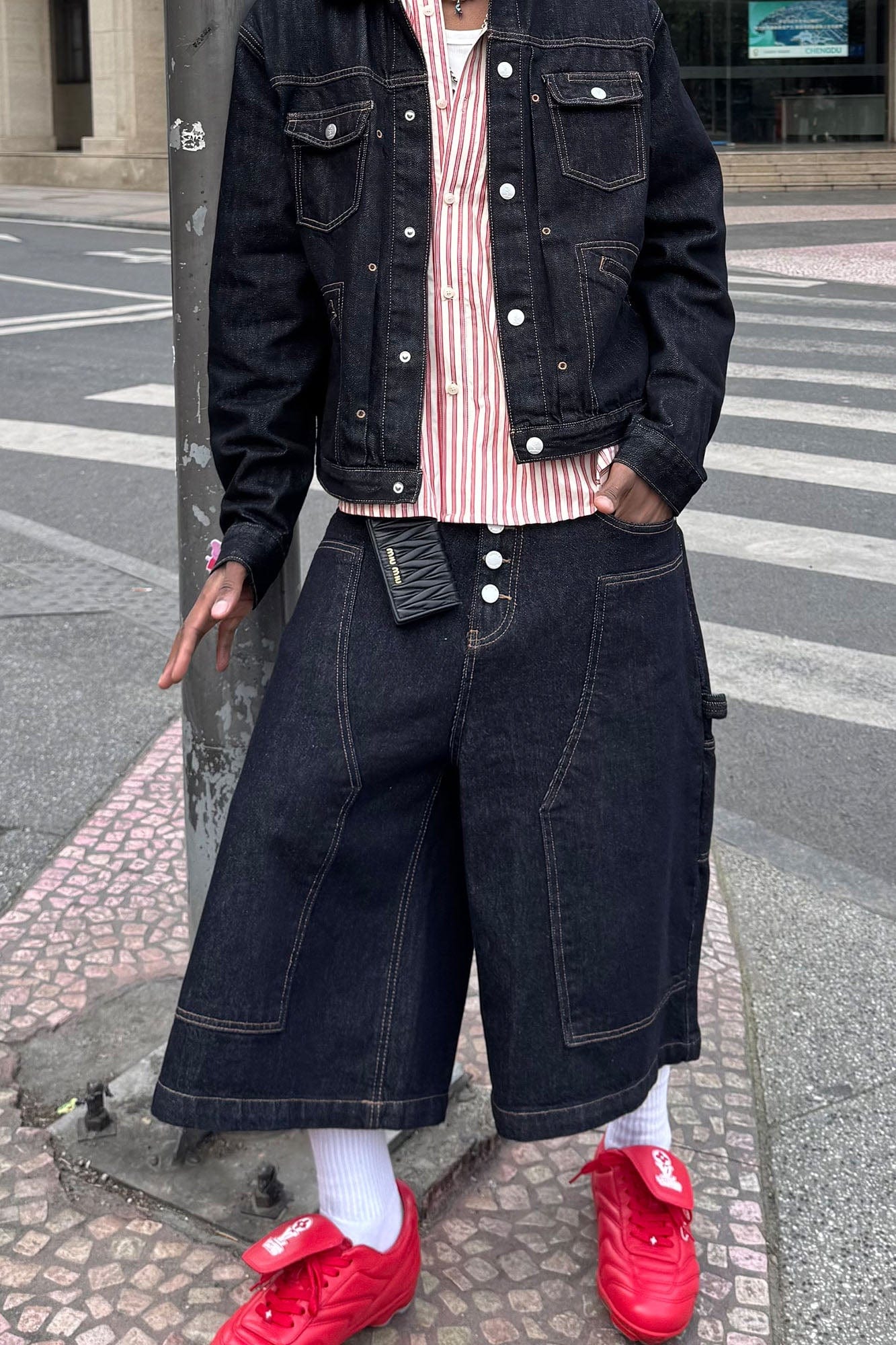 STEEPC Double-Knee Raw Denim Short
