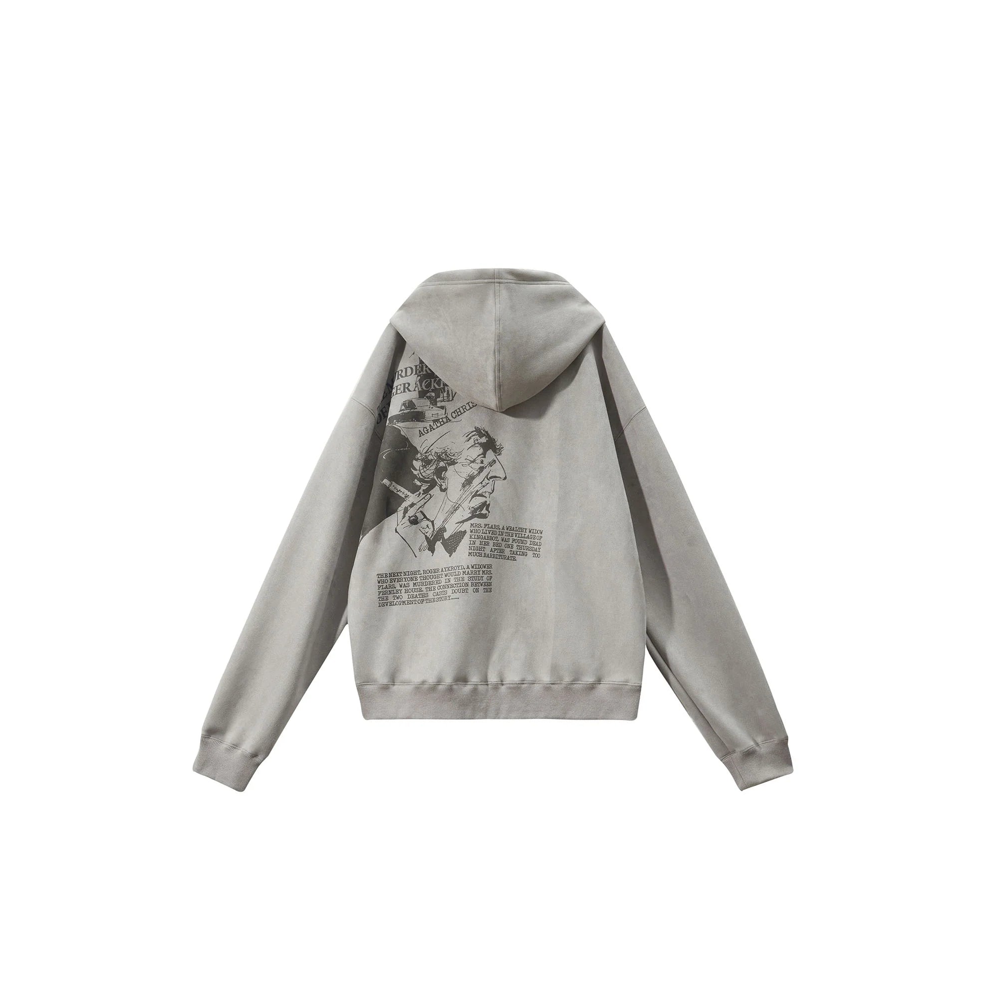 ERROR CODE ROBOT Graphic Suede Zip-Up Hoodie