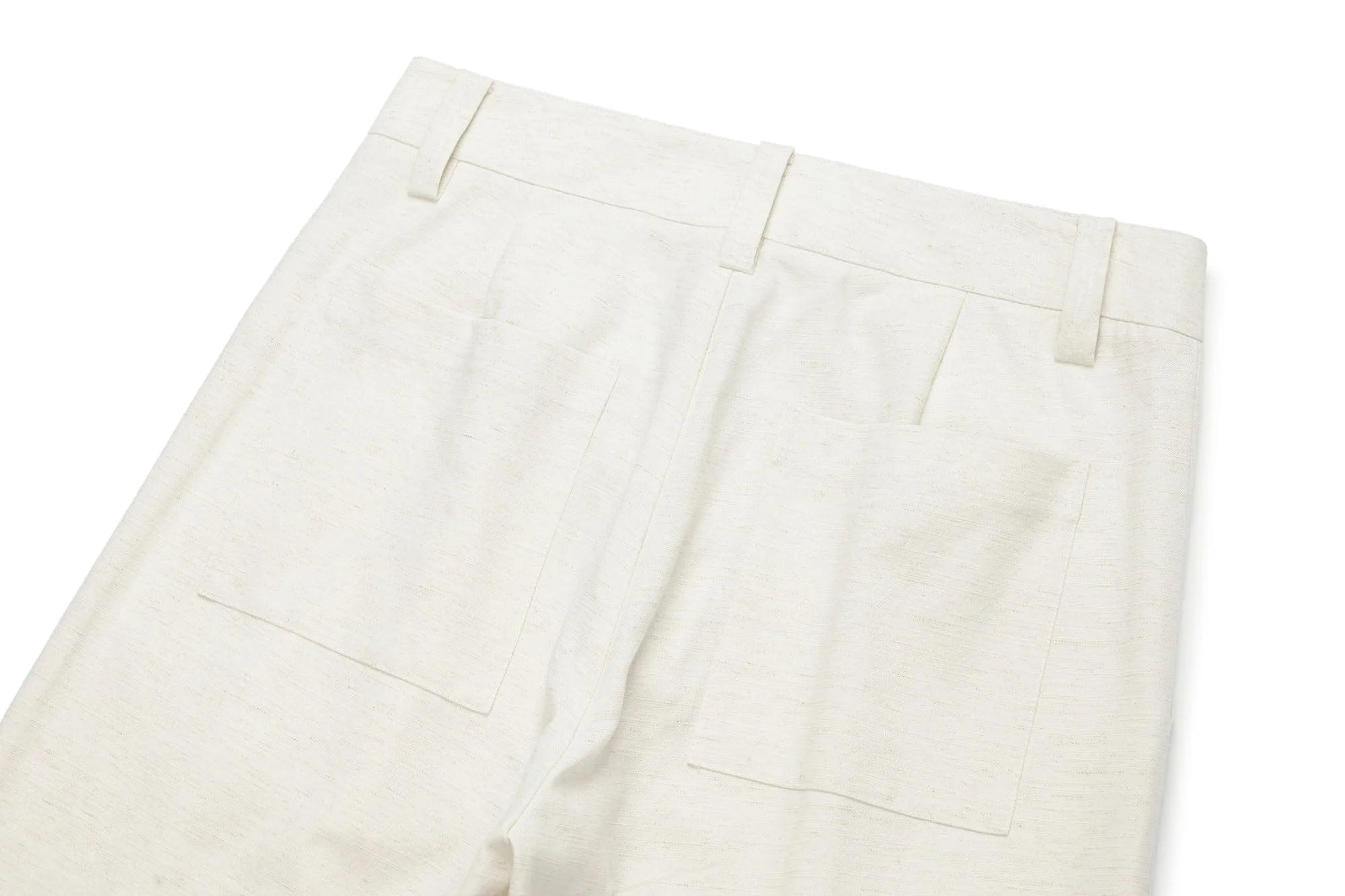 OKAYTHXBYE Pleated Linen-Blend Wide-Leg Trousers