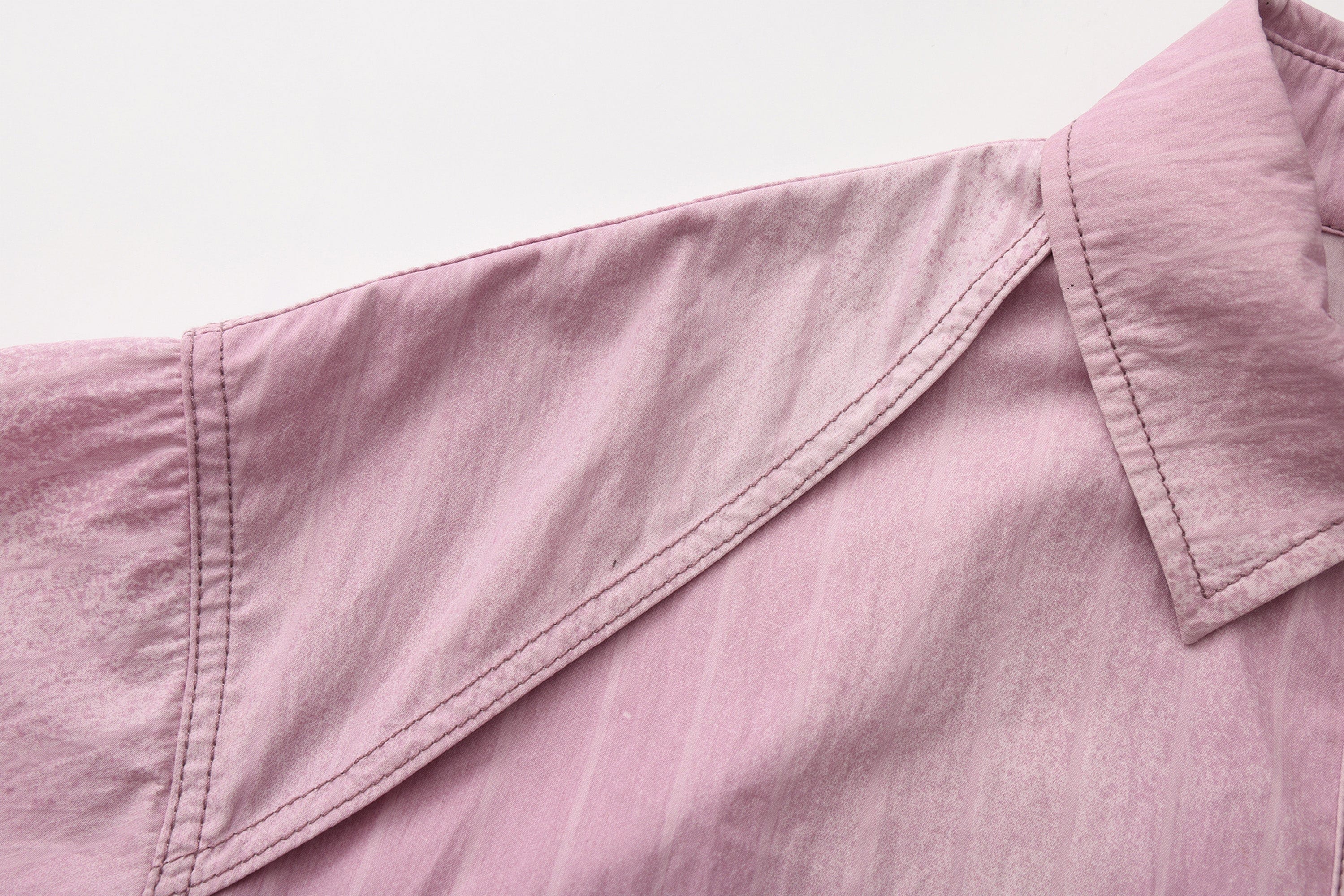 VANN VALRENCE Washed Multi-Pocket Striped Utility Shirt