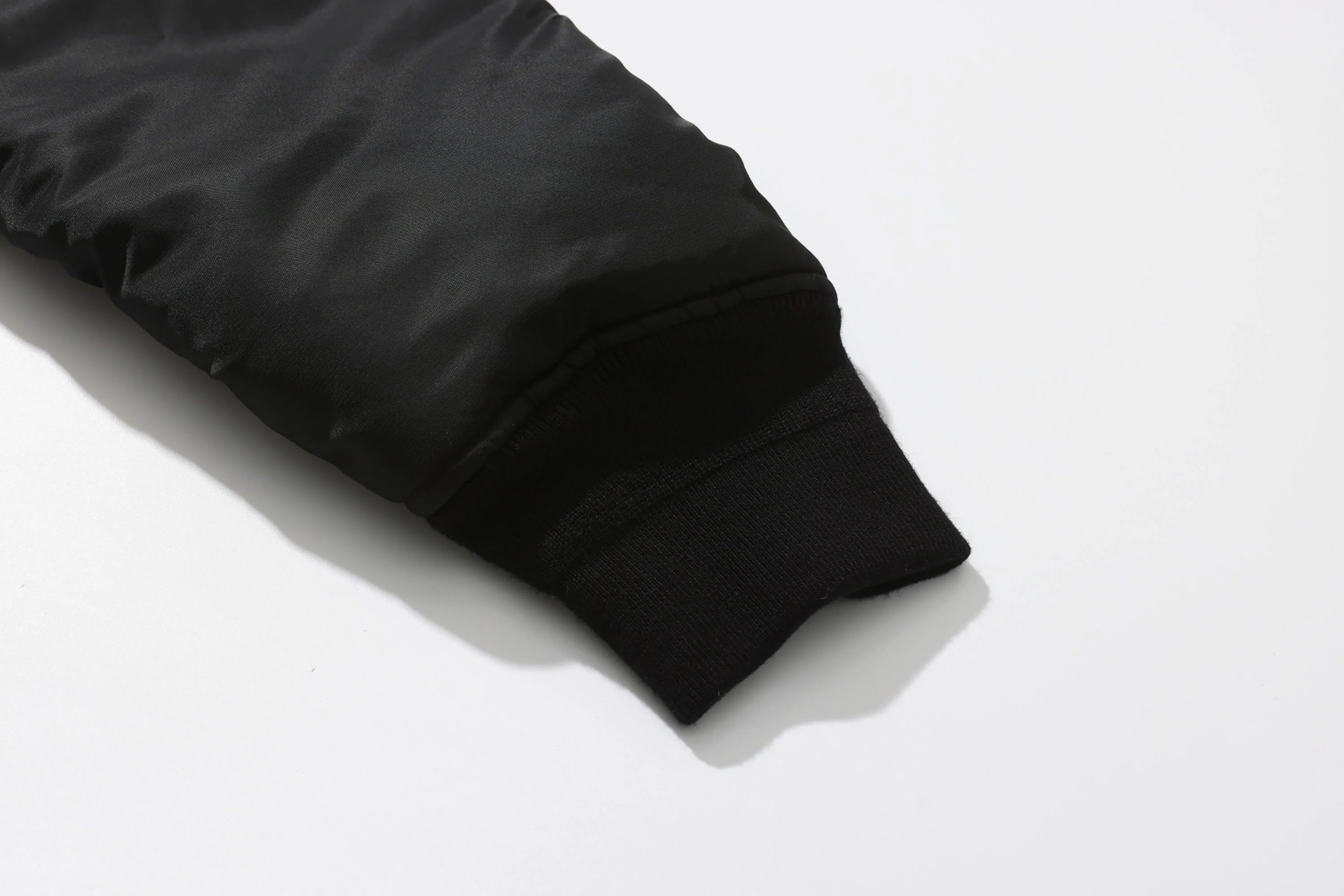 EGOFETCH Ruched Cropped Bomber Jacket