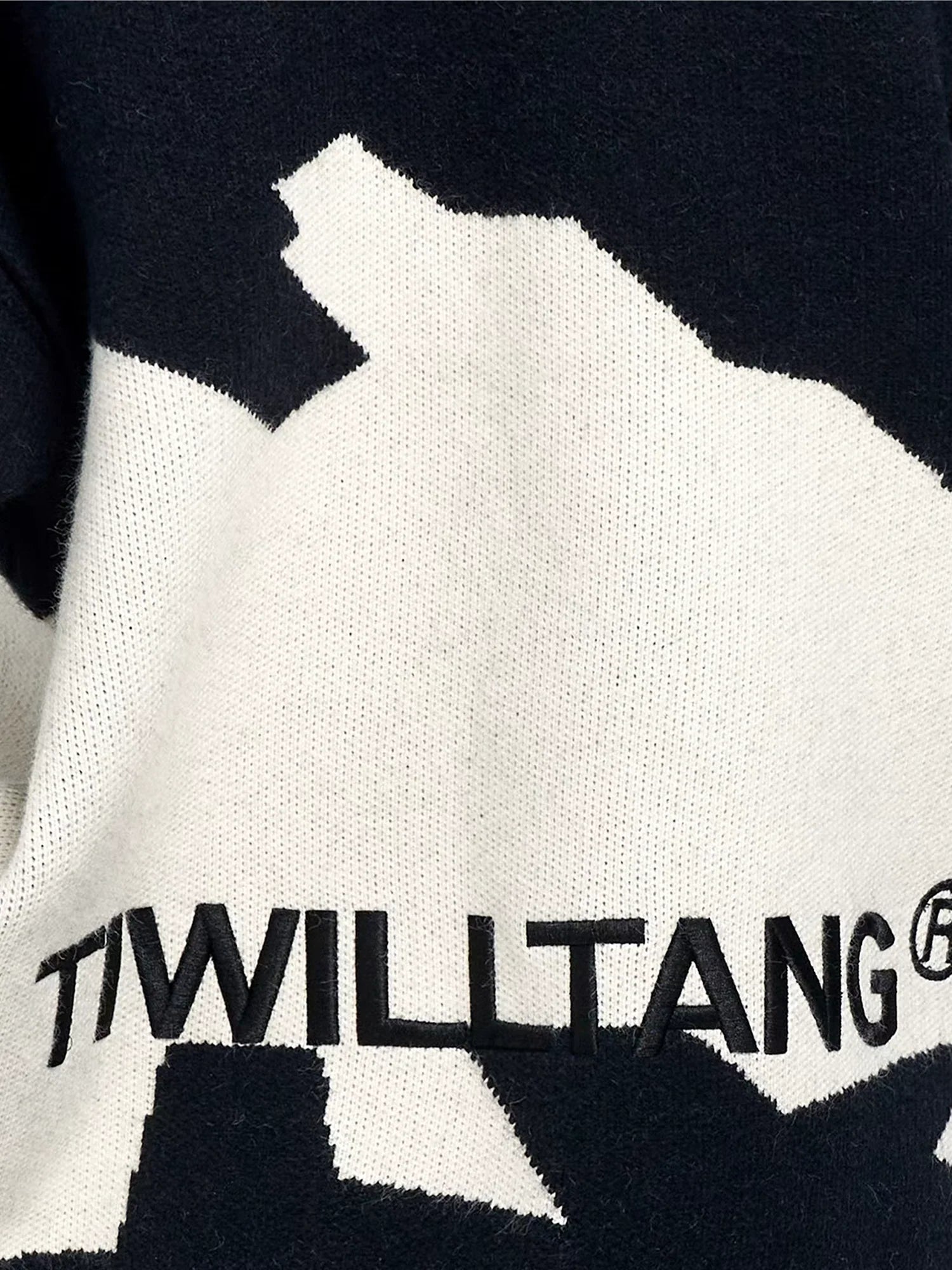 TIWILLTANG Contrast Layered Snap-Sleeves Knit Hoodie