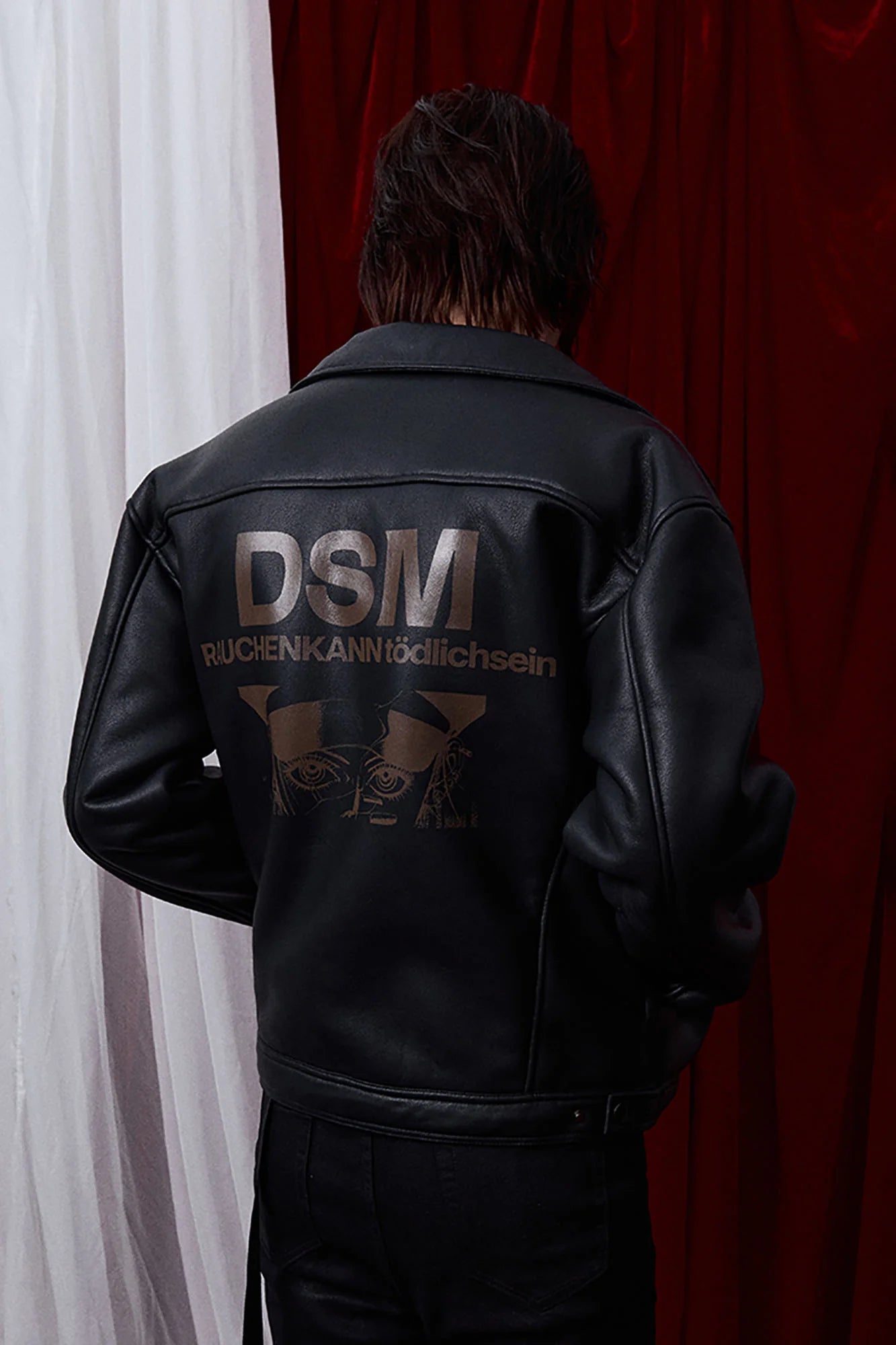 DONSMOKE × NANA Detachable Leopard Collar PU Jacket
