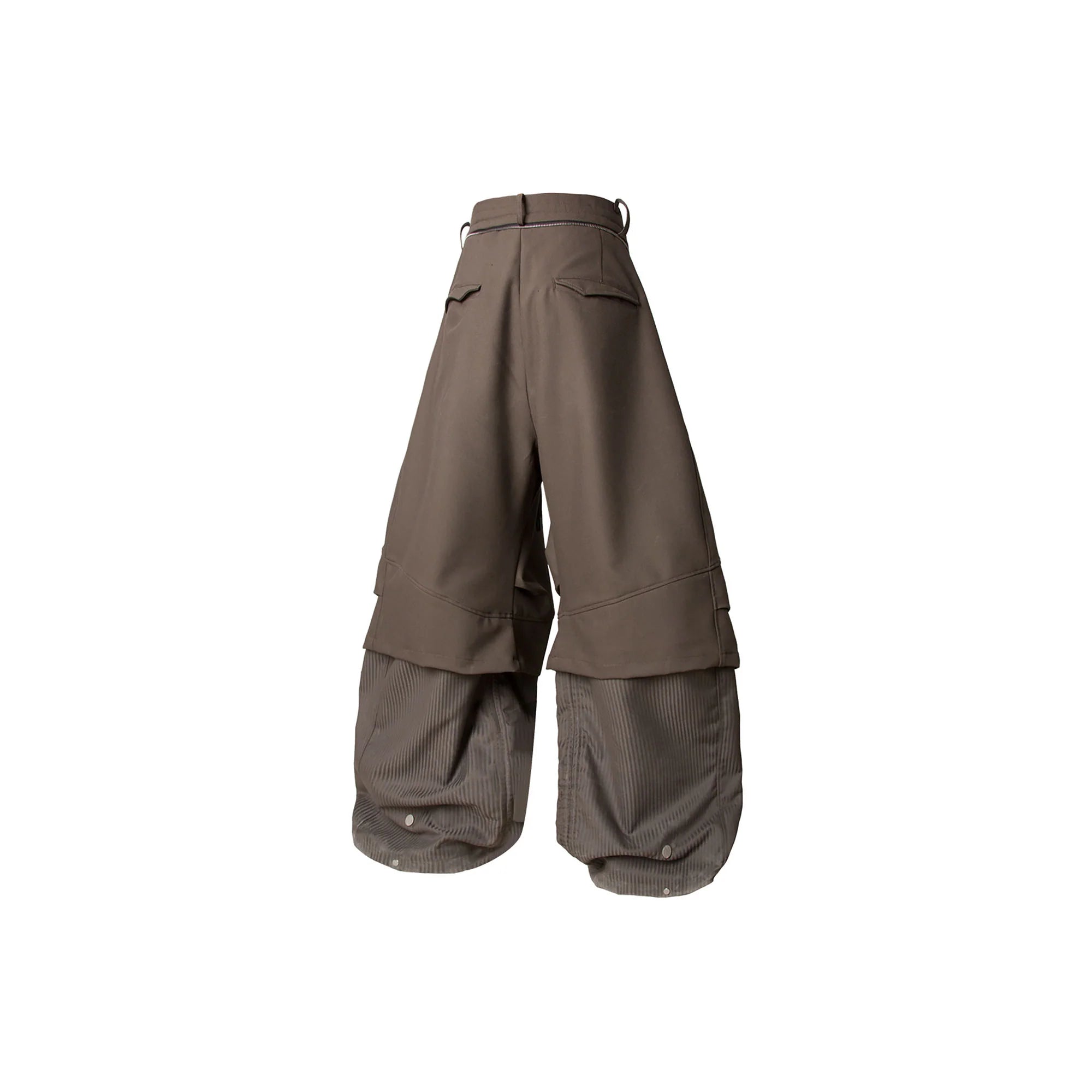 RELABEL Faux Layered Oversized Pants Brown