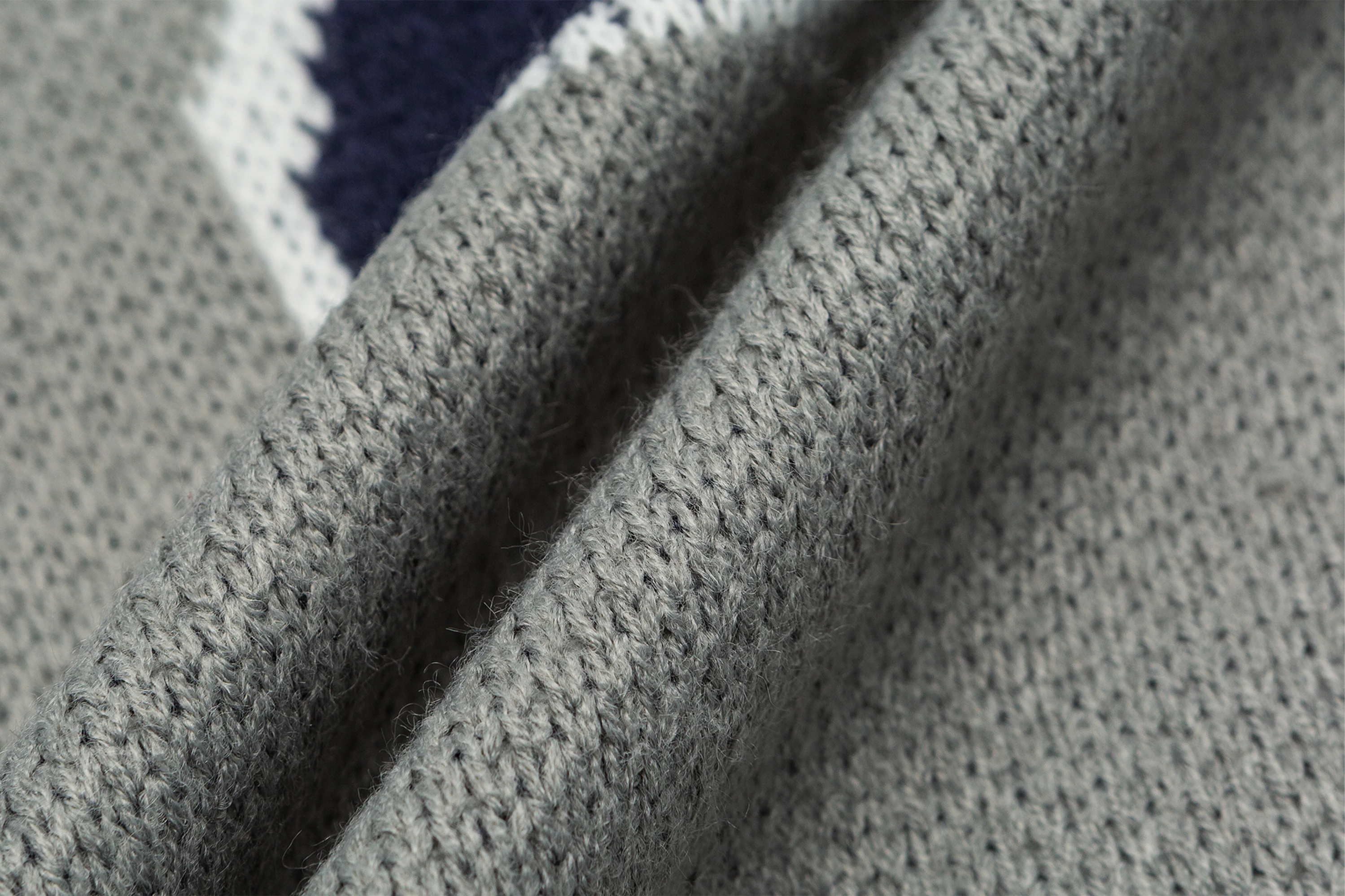 ME DA IGUAL Number-Jacquard Knit Zip Hoodie