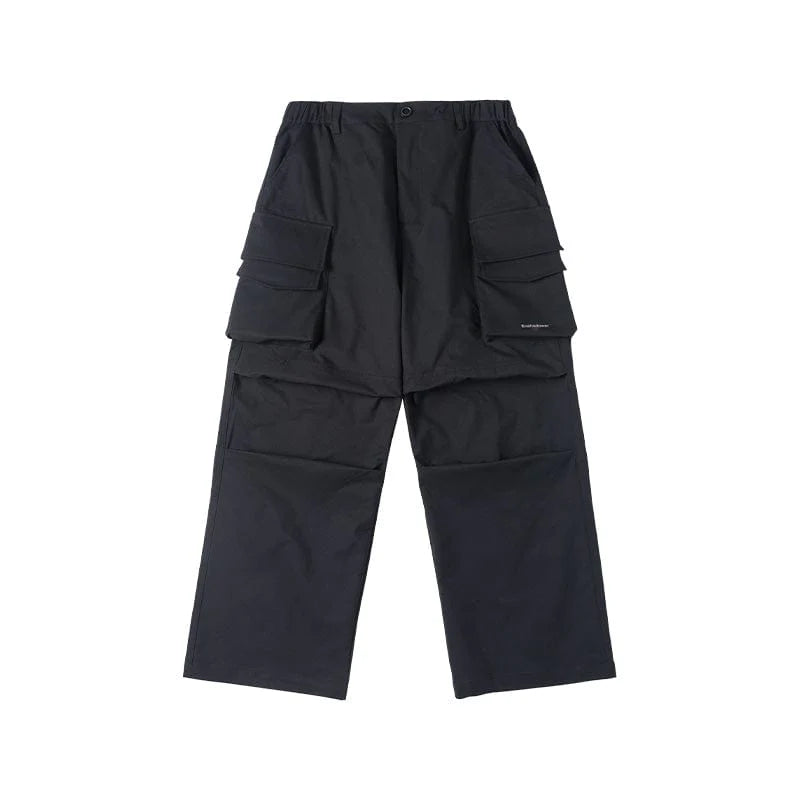 ENSHADOWER Big Pockets Crinkled Straight Pants