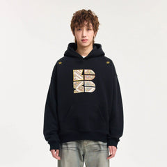 BONELESS Tribal Jacquard LOGO Patch Embroidered Hoodie
