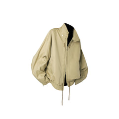 RELABEL Detachable Hood Batwing Sleeve Jacket Yellow