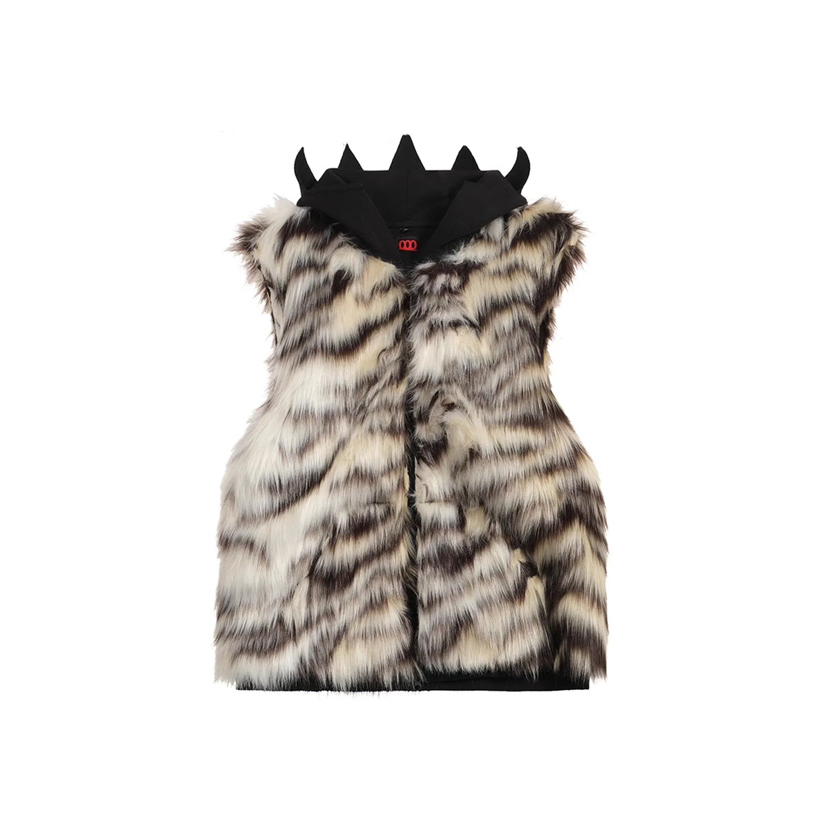 NOTHINGNESS WORLD Tiger-Stripe Spiked Crown Hooded Vest