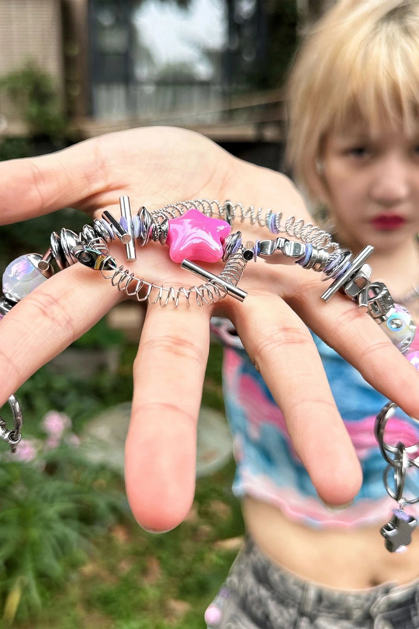 ILLUSORY Time Machine Mixed Beads Charm Bracelet