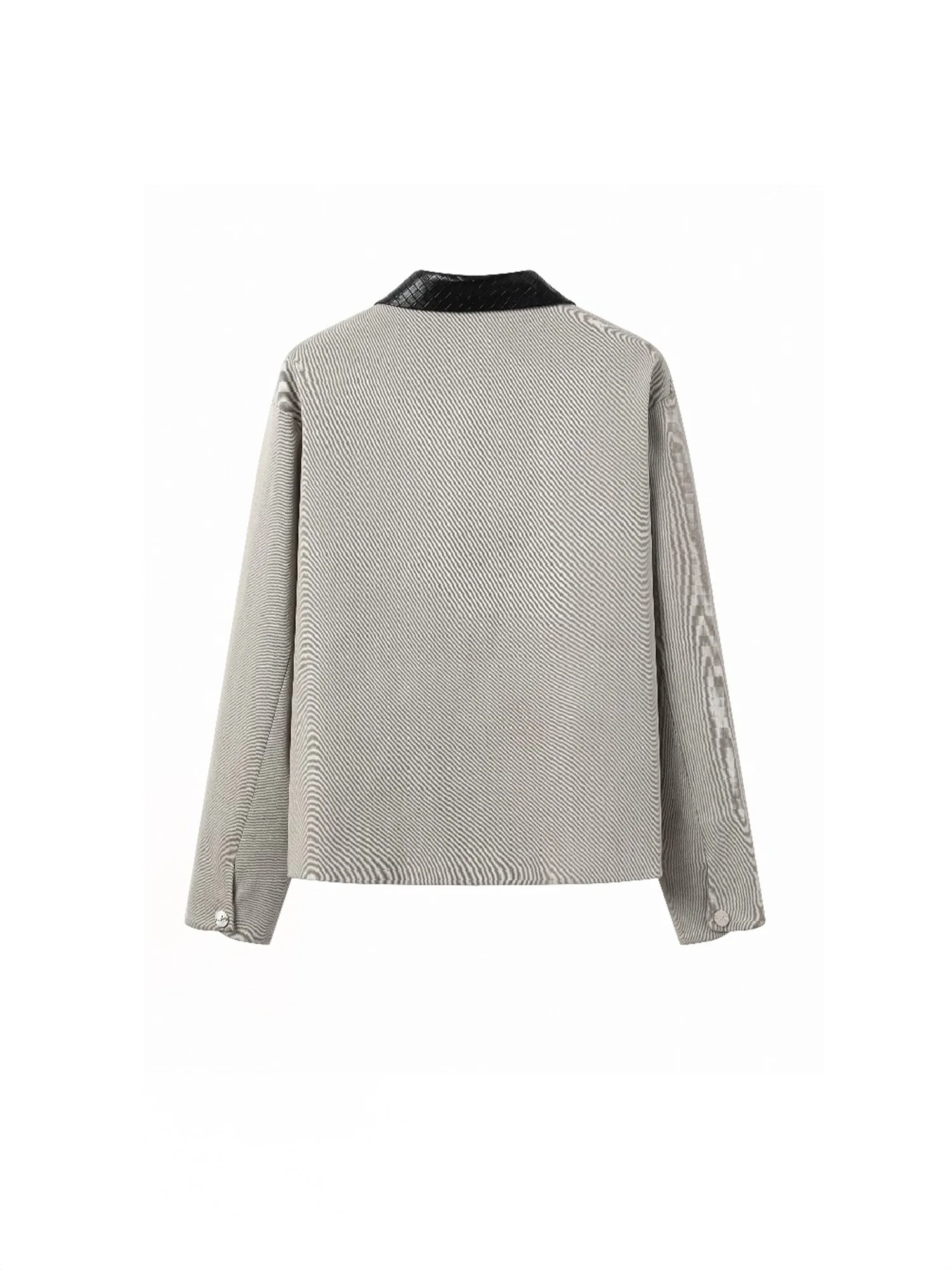ALVNG AR ANTS Minimal Contrast Woven Collar Jacket