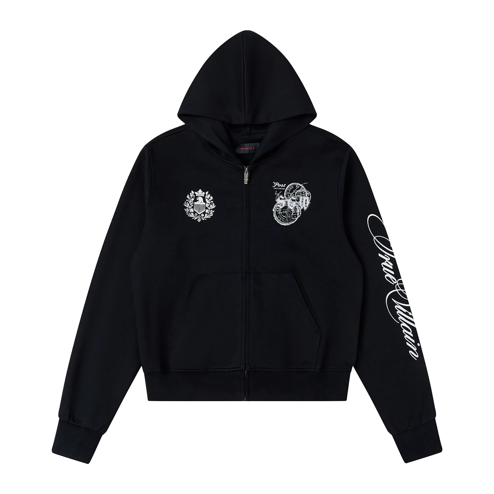 SAVAGEGROWTHWORLD No.05 True Villain Patch Zip-Up Hoodie