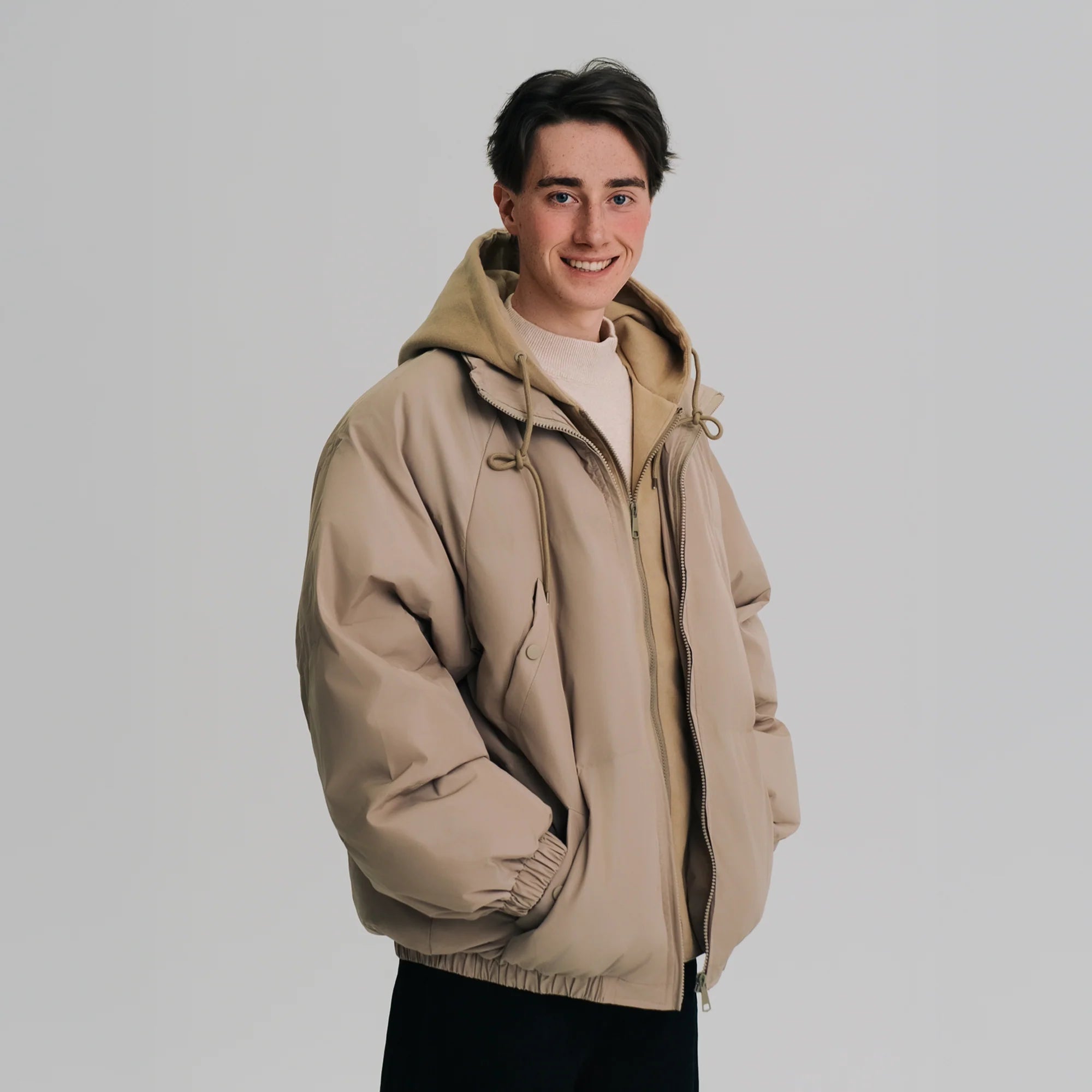 WIID Essential faux layered Hooded Puffer Jacket