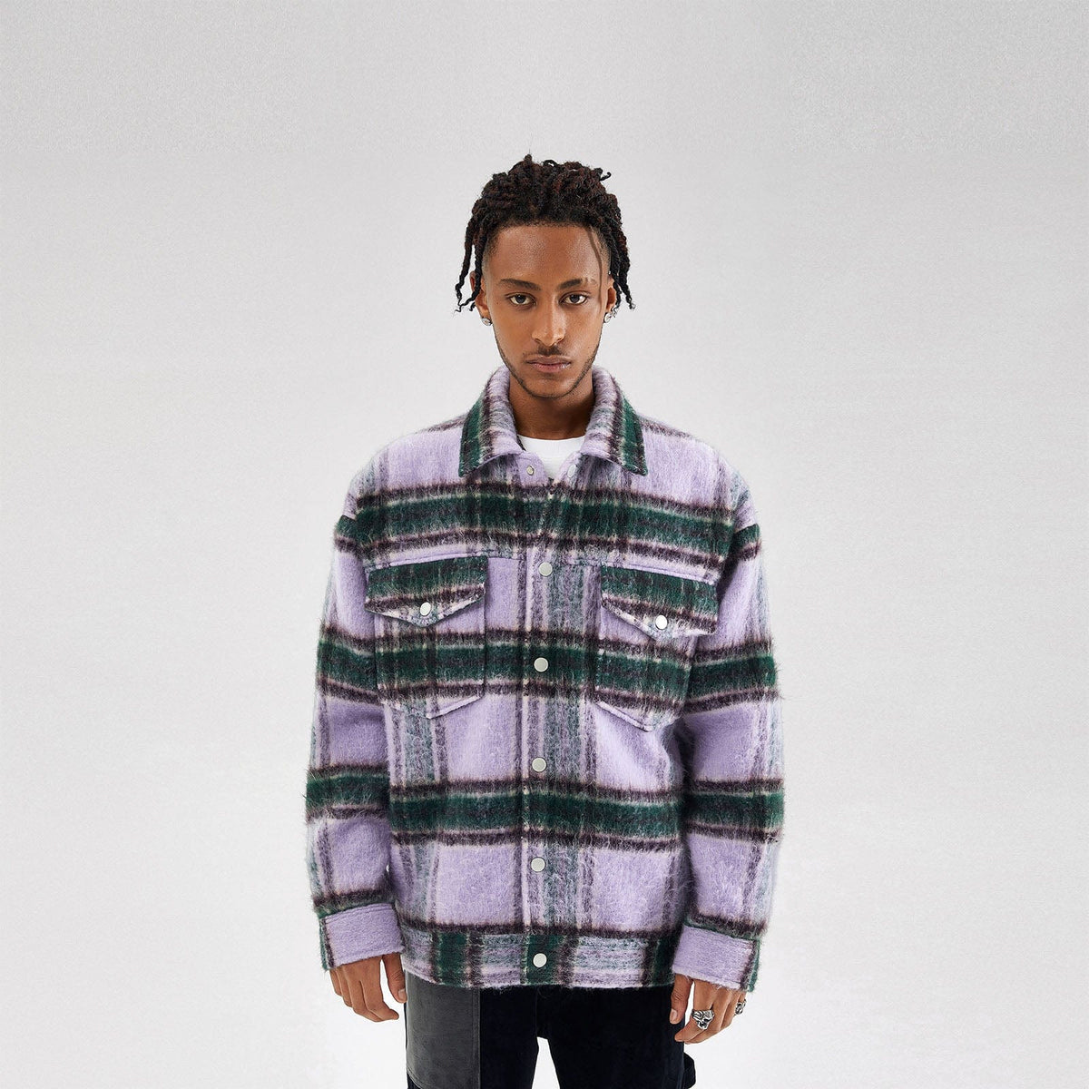 BONELESS Mohair Plaid Jacket