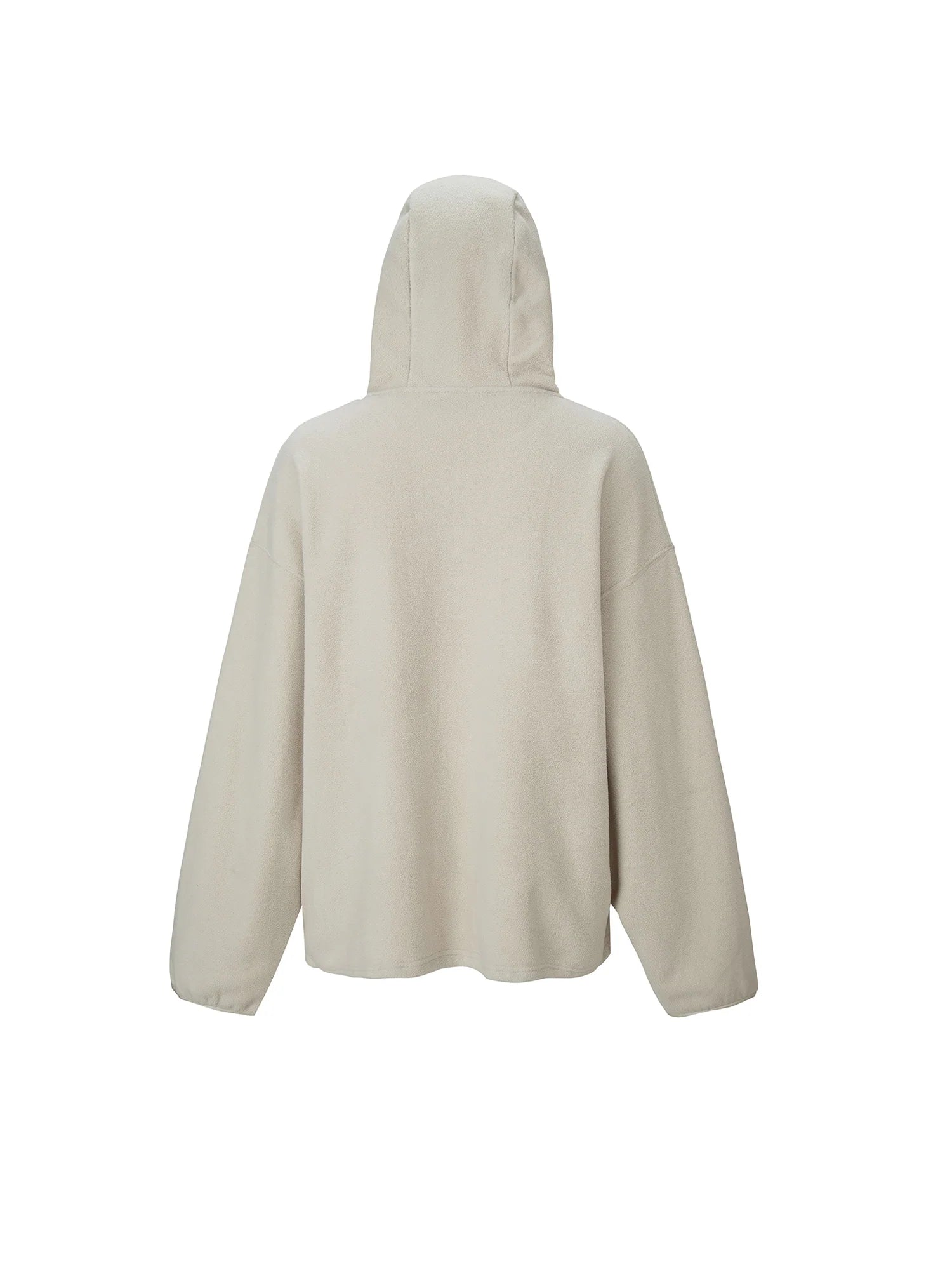 F2CE Embroidered LOGO Patch Half-Zip Fleece Hoodie