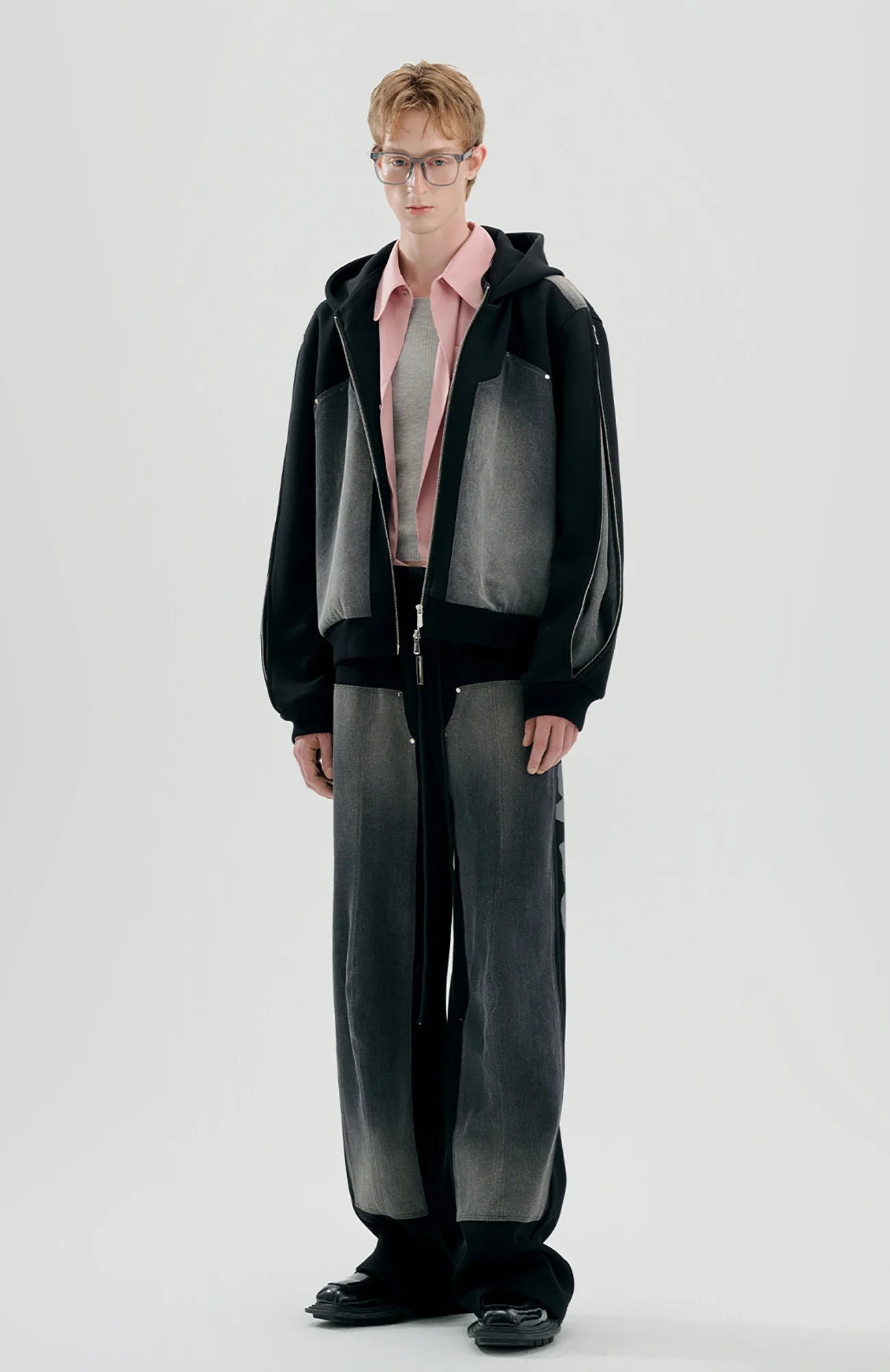 TIWILLTANG Double-Knee Washed Panel Pants