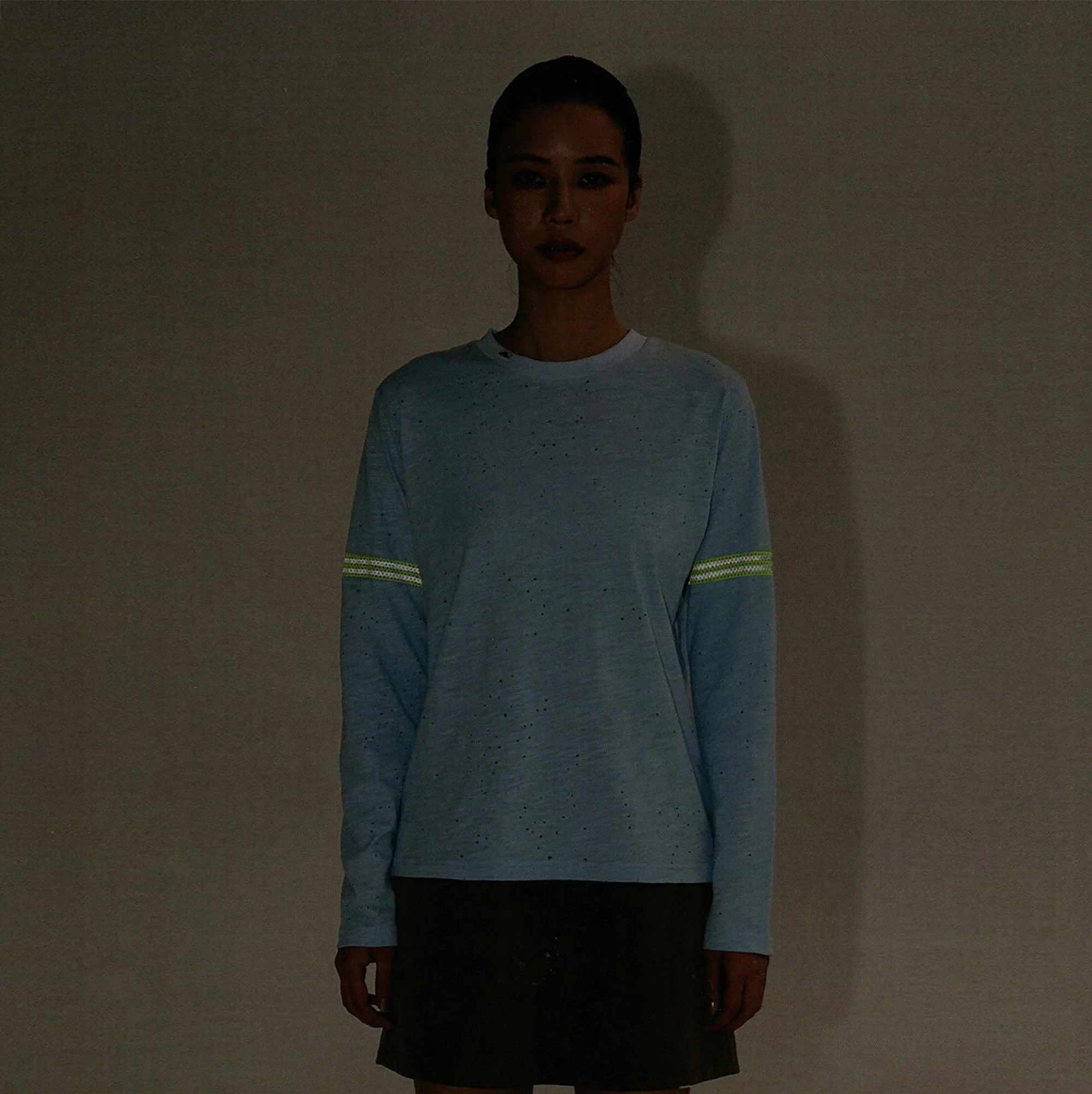 URBAN+FOREST Speckled Reflective Stripe Long-Sleeve Tee