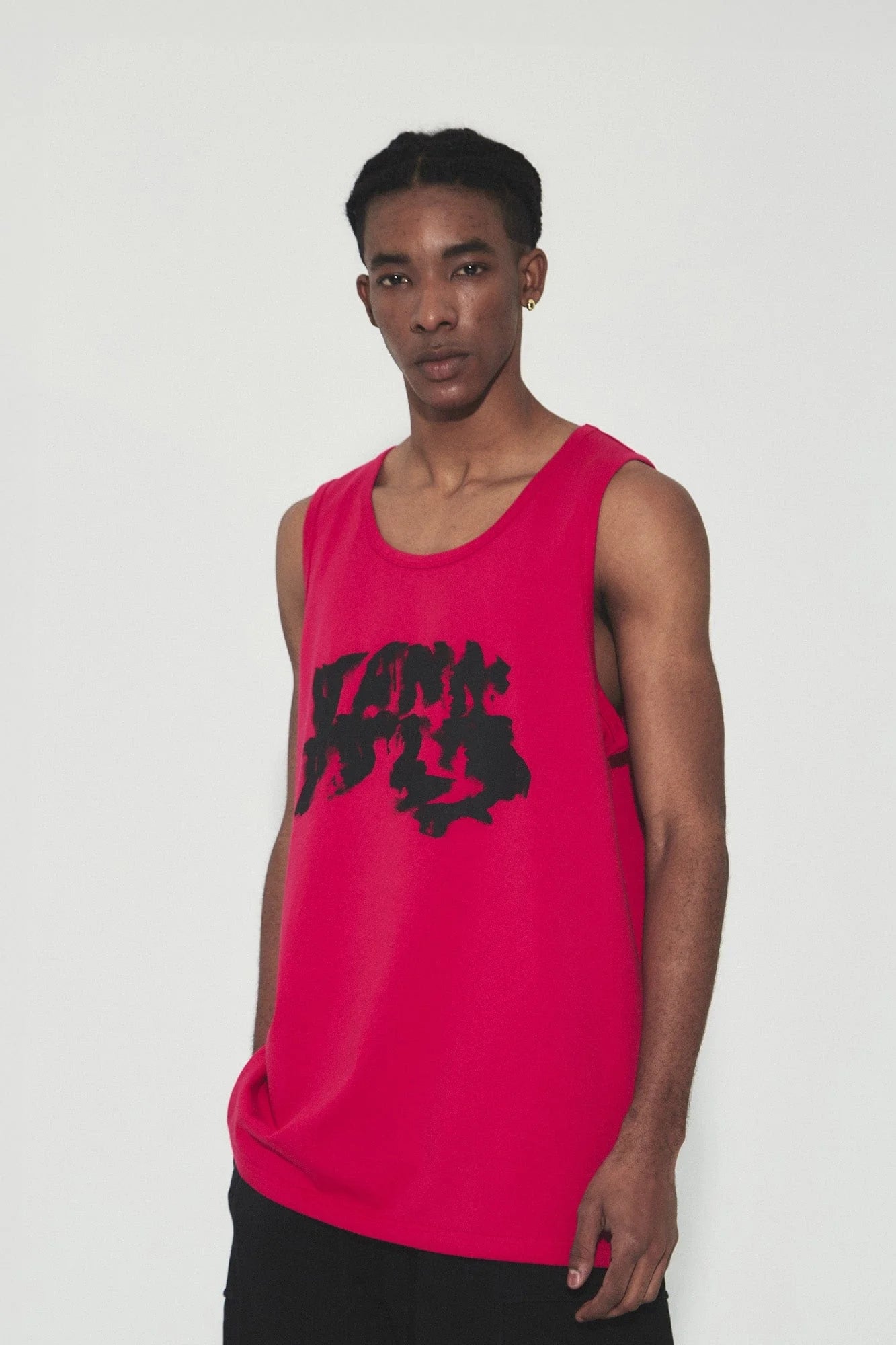 VANN VALRENCE Essential LOGO Graphic Oversized Sleeveless T-Shirt