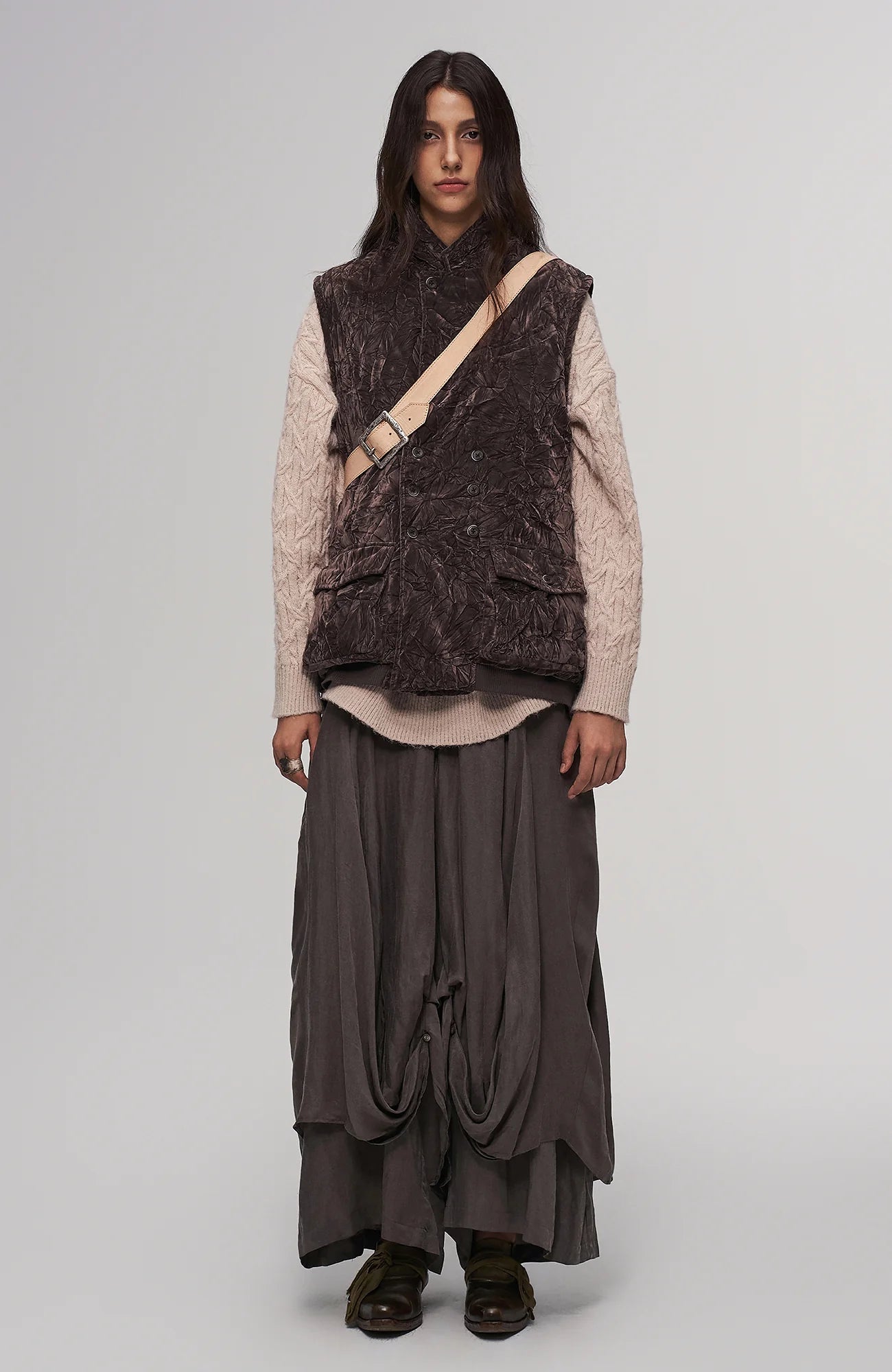 ILNya Nieternite Nifutur Asym Horsehide Buckled Sling Bag