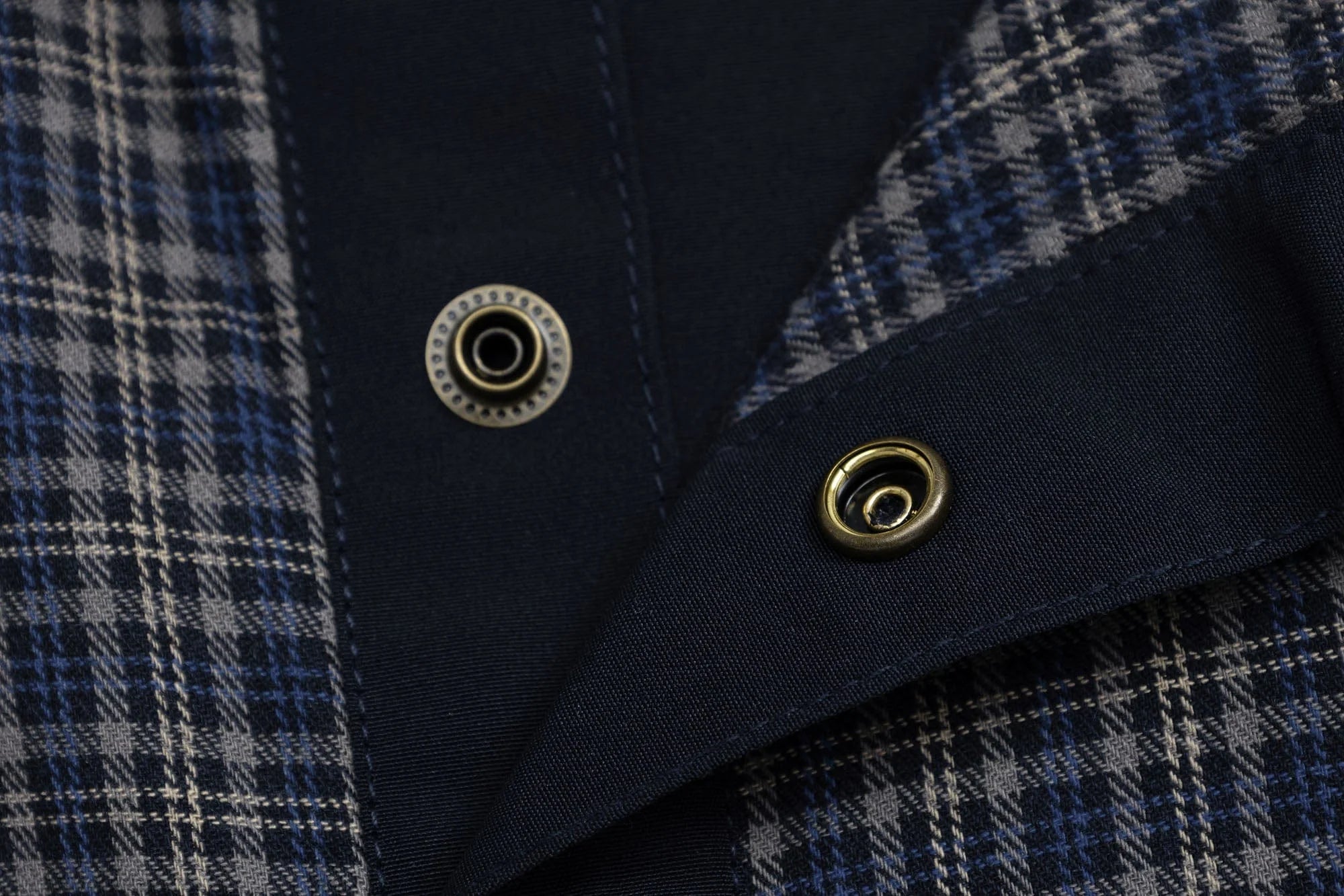 OVDY Retro Spliced Plaid Polo T-Shirt