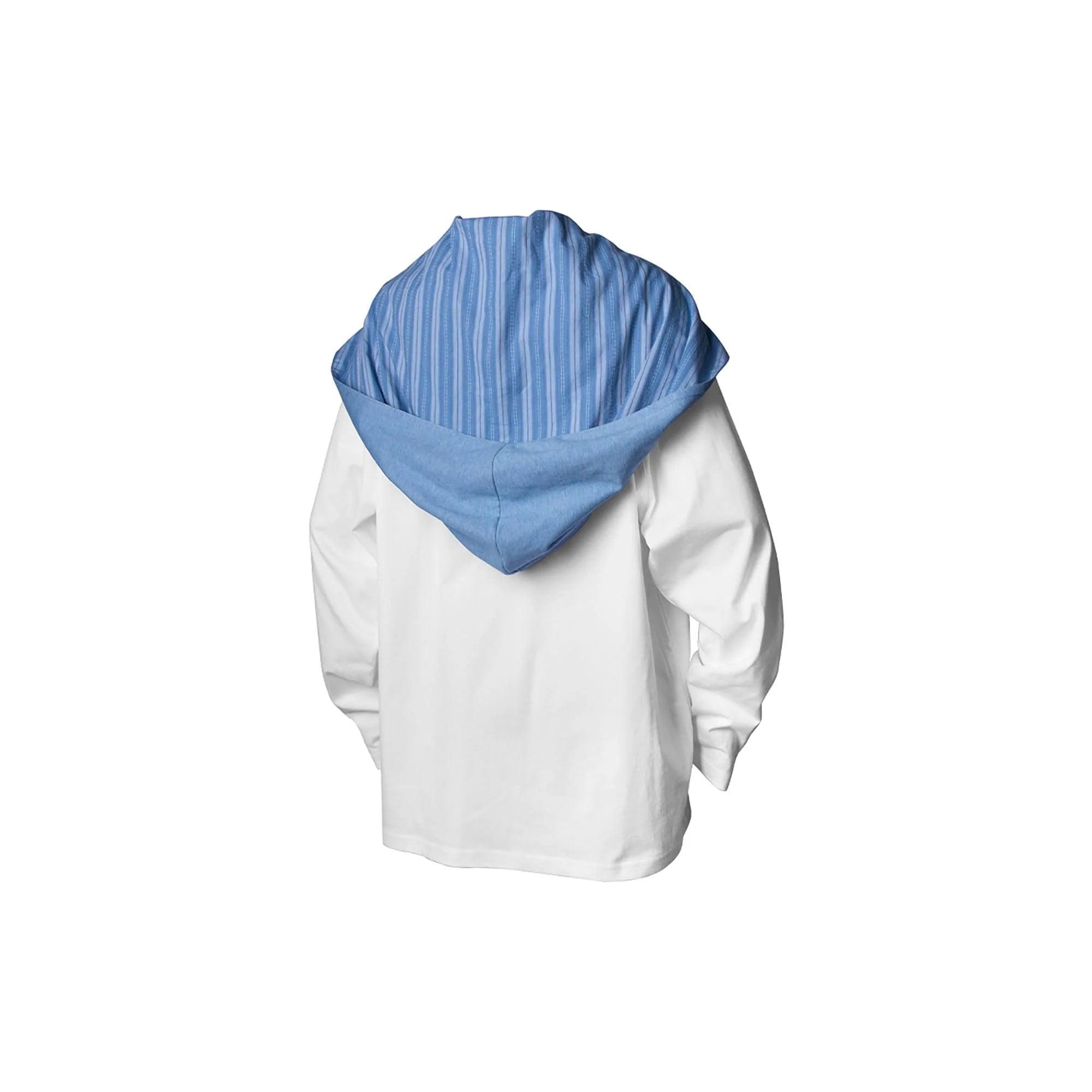 RELABEL Detachable Hood Long-Sleeve Tee White