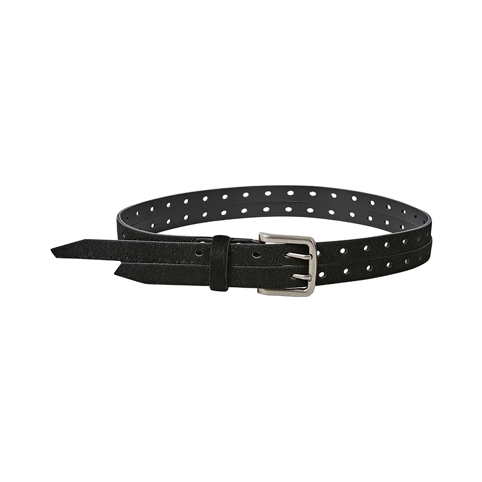 KREATE Perforated Double-Prong Faux Leather Belt