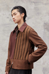 ALVNG AR ANTS Contrast Paneled Knit Jacket