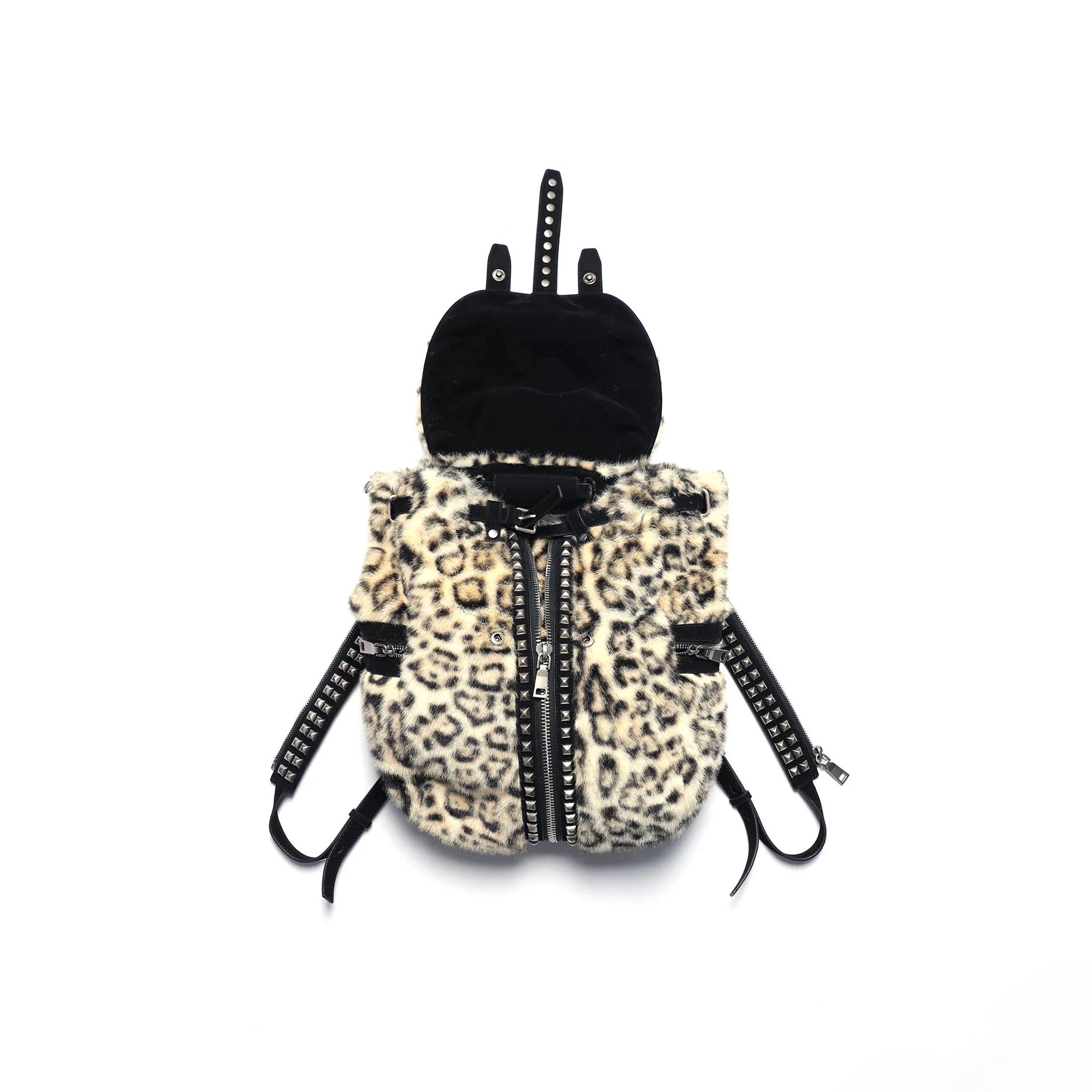 PCCVISION x GMK Studded Zippered PU Bucket Backpack