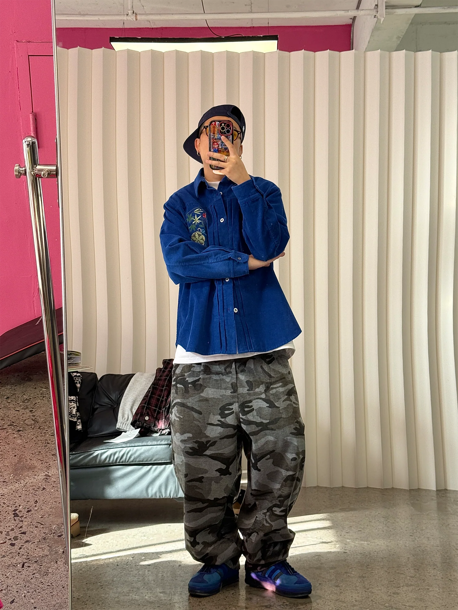 ME DA IGUAL Camo Elastic Waistband Tappered Pants
