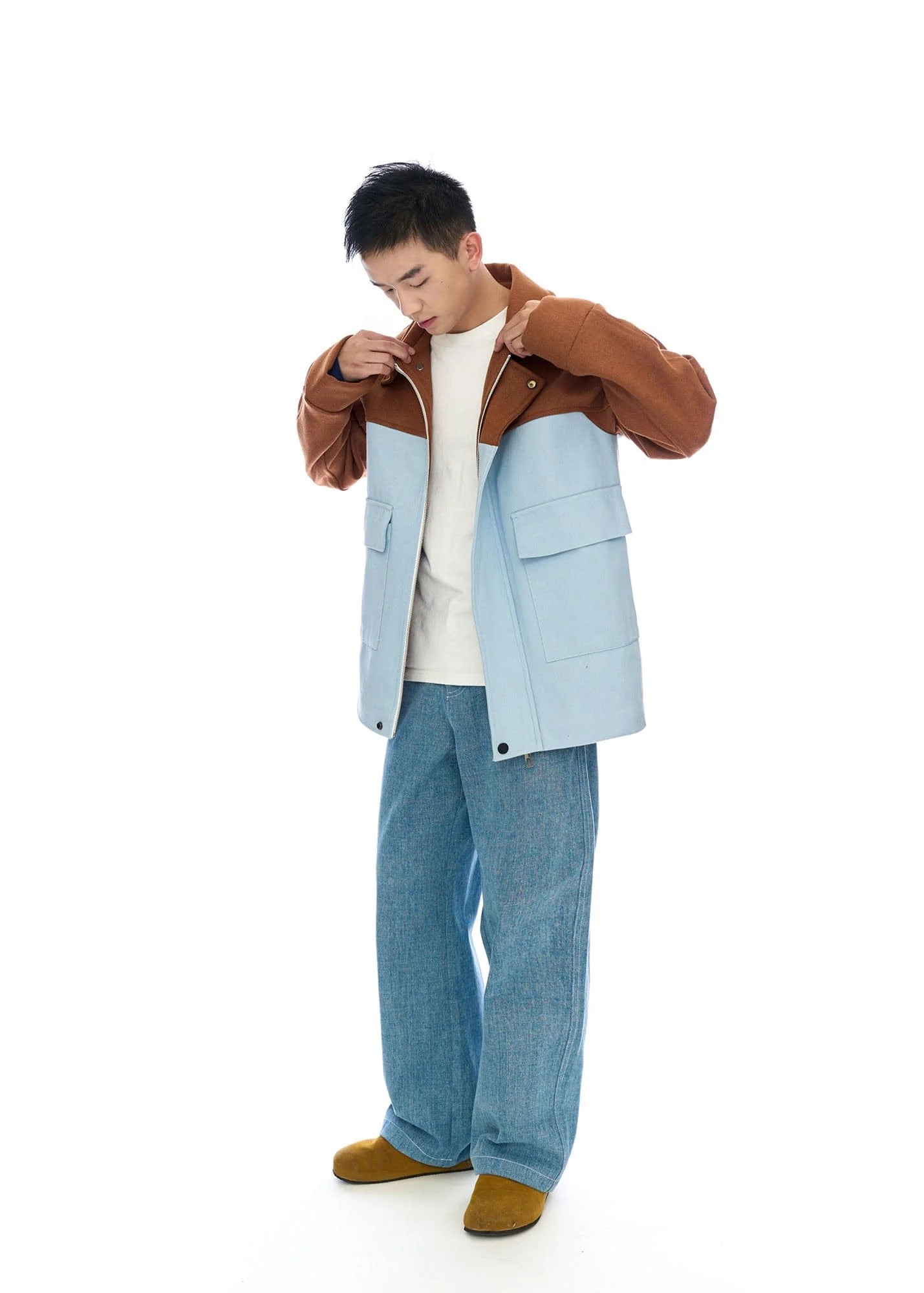 WIID Contrast Panel Wool-Blend Jacket