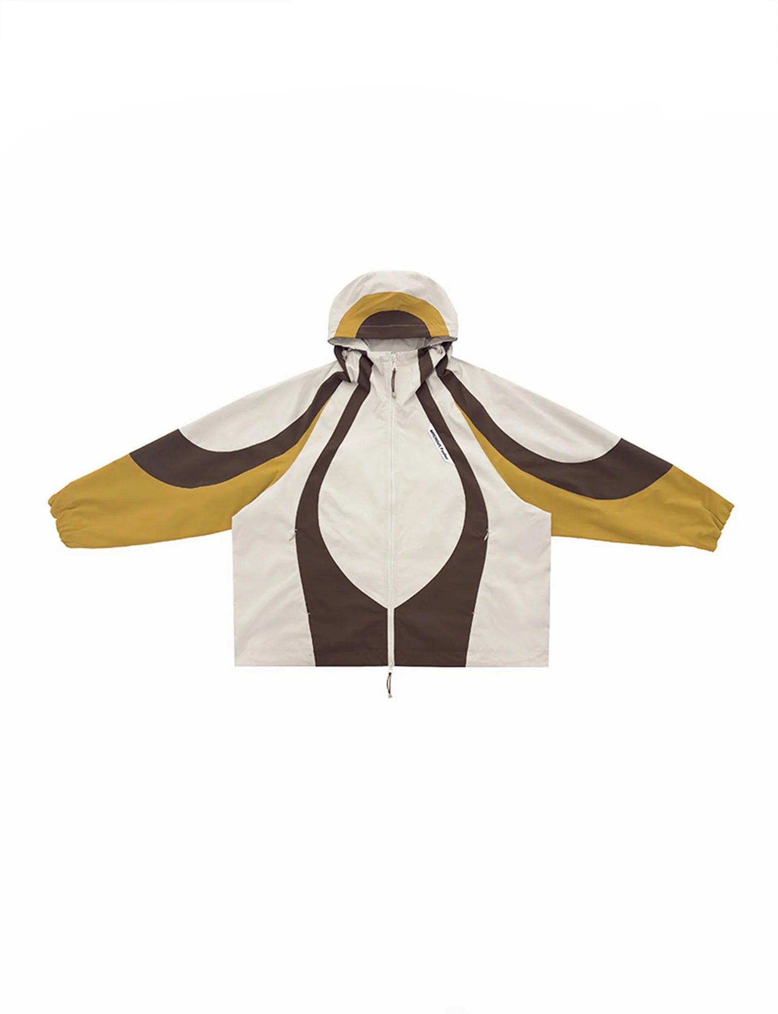 MIICHOUS Contrast Curved Panel Hooded Jacket